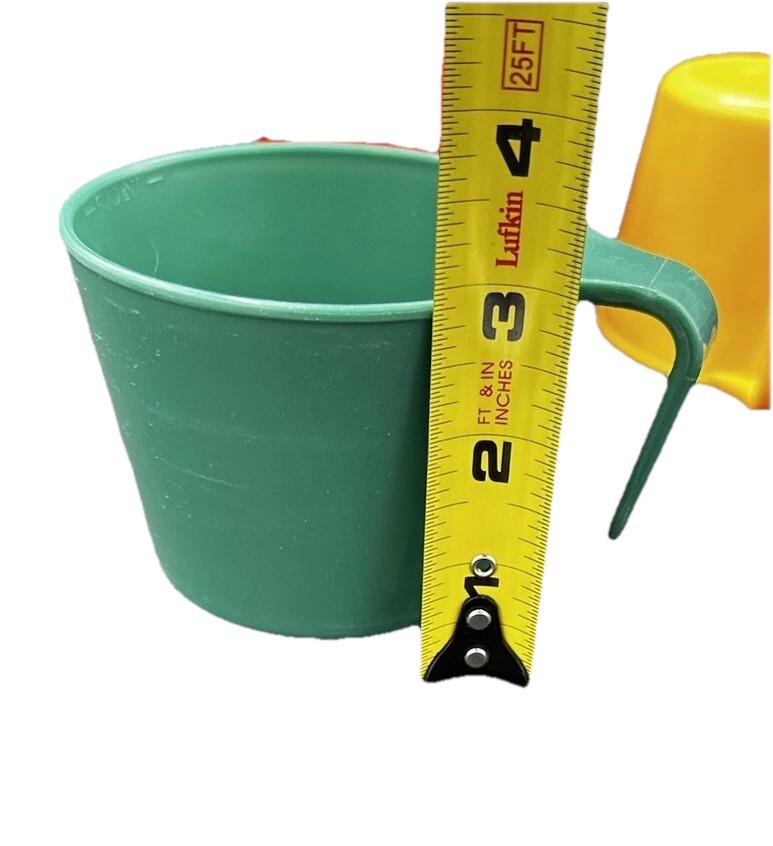 Vintage Mug Camping 4 lightweight Plastic 80's GSI Outdoors Tuff N Stuff