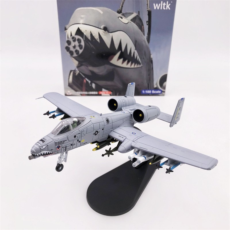 Wltk USAF A-10A Thunderbolt II Attack Plane Shark Painting 1/100 Diecast Model