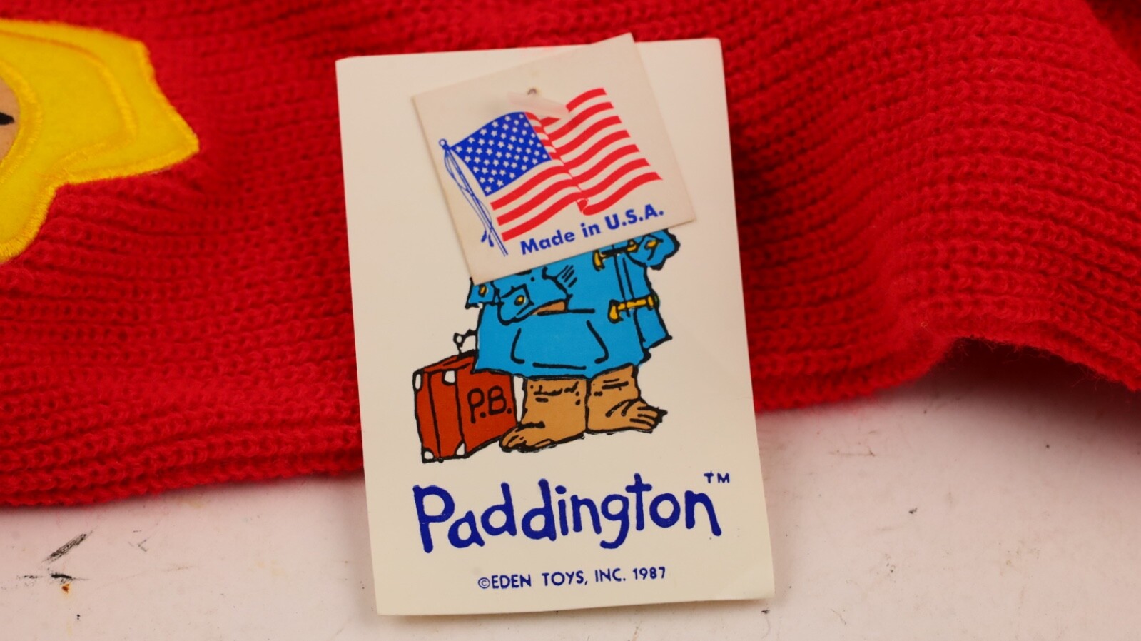 Paddington Bear Scarf Vtg - Red - Brand New W/Tags - Fast Ship!