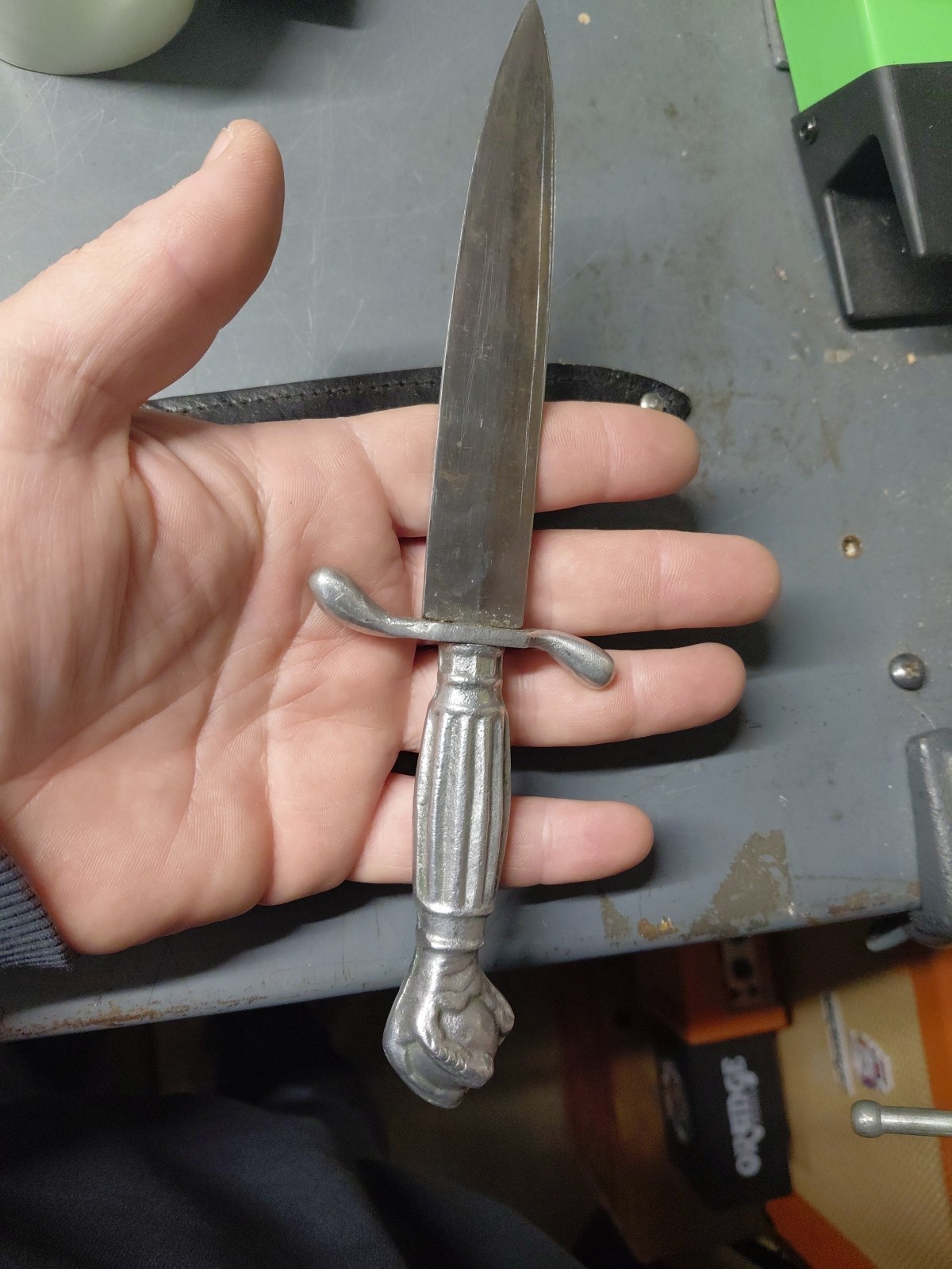 Vintage  Korium Dagger Knife Claw & Ball handle with sheath German Japan