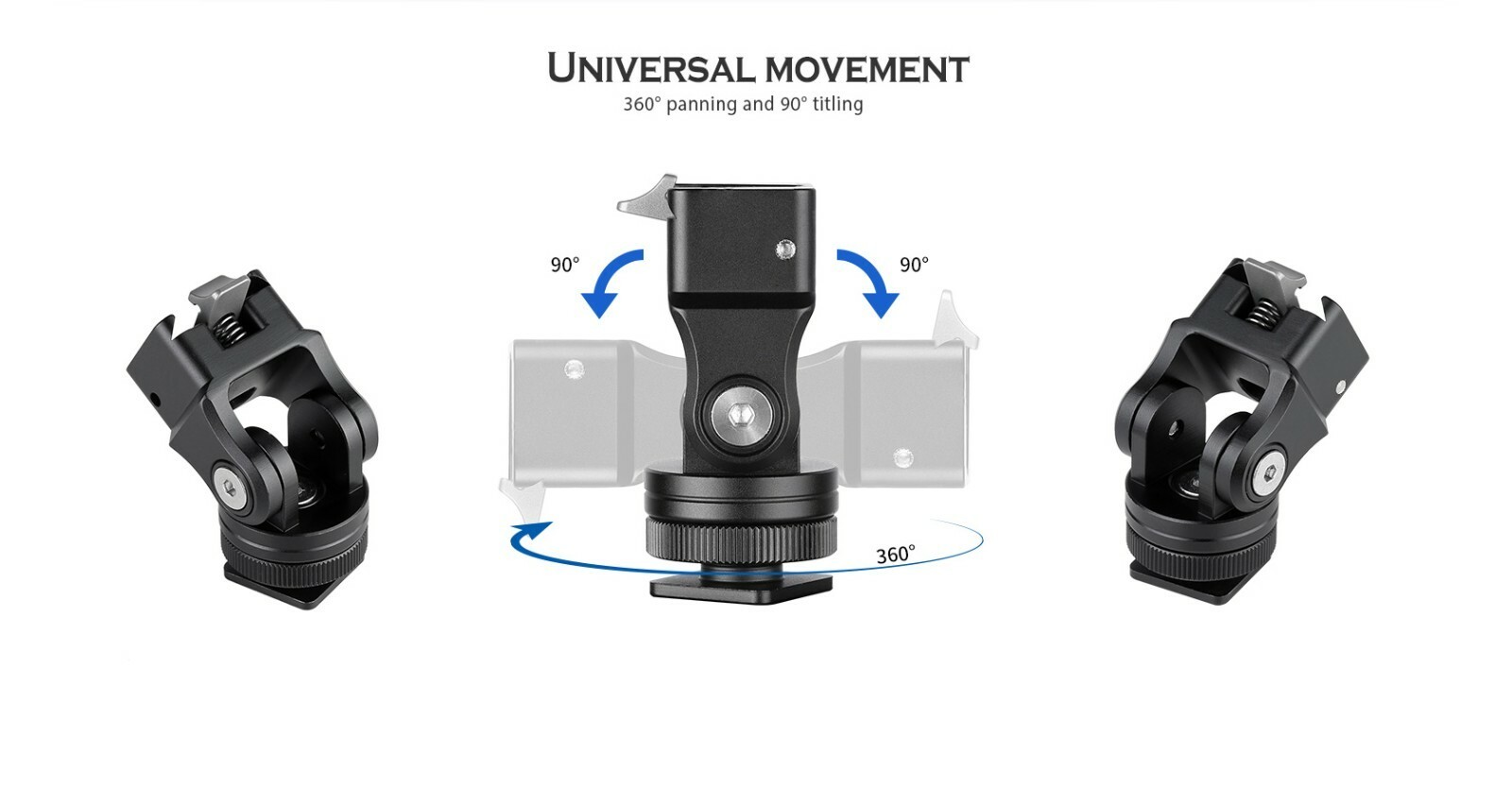 Leofoto FA-15+FA-10 Kit QR Tilting & Pivoting Cold Shoe Flash Adapter