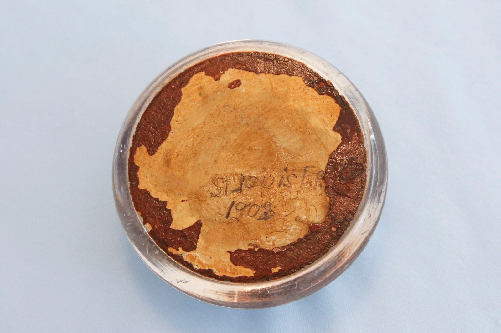 C. 1902 Glass Paperweight French Emperor Napoleon Bonaparte St Louis Exposition