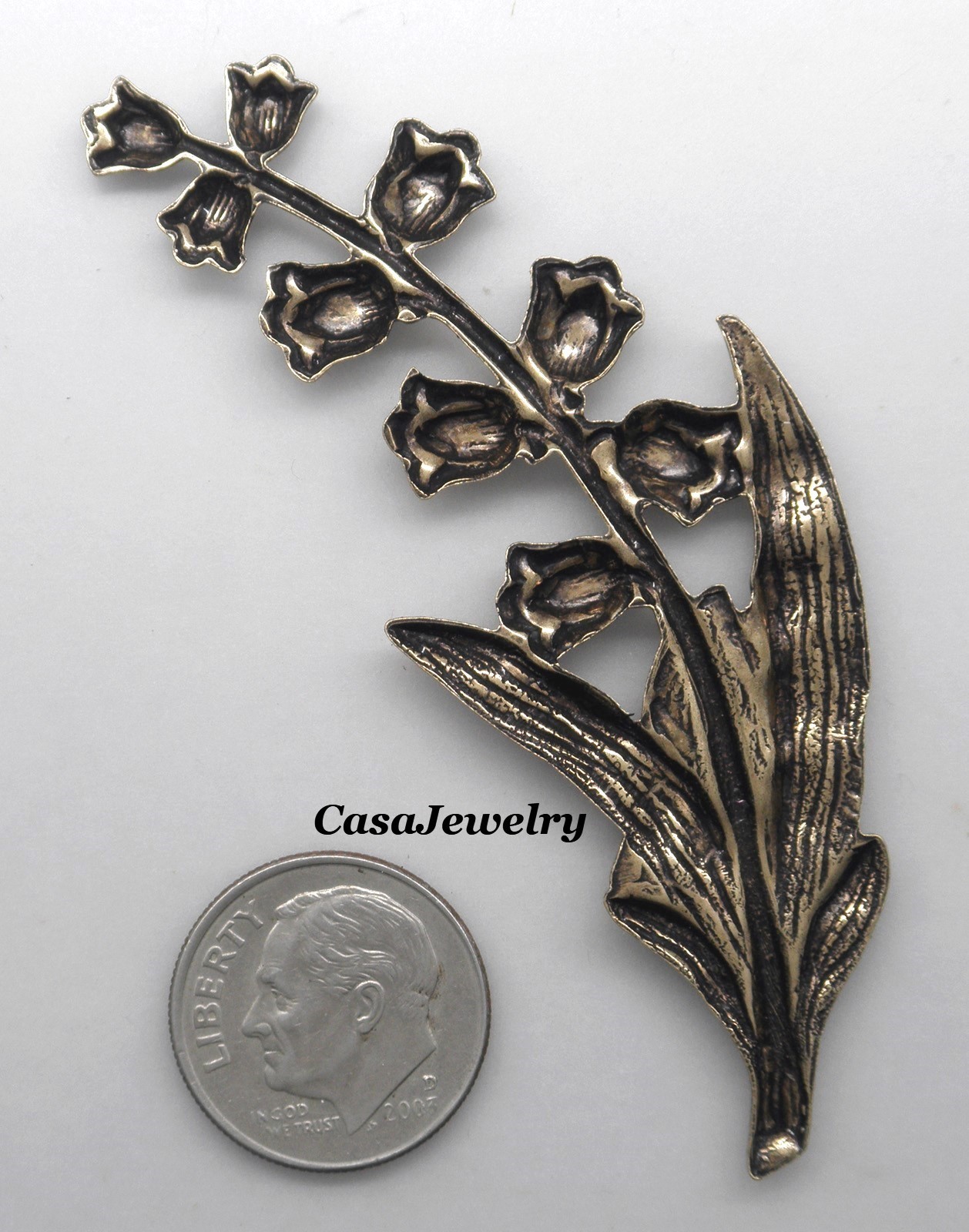 #5029 ANTIQUED GOLD LILY OF THE VALLEY COMPONENT