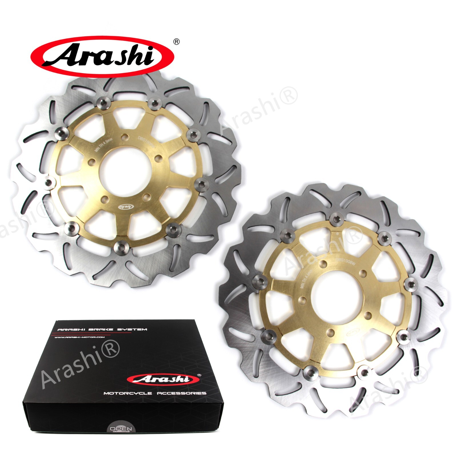GOLD Front Rear Brake Disc Rotor for Suzuki GSXR1000 2003 2004 GSXR750 2004 2005