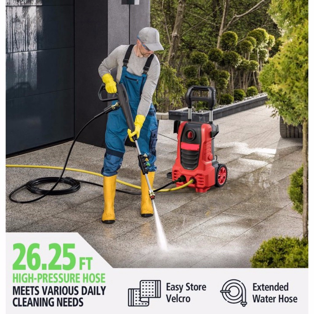 New -- Electric Pressure Washer, 26 FT Hose Pressure Cleaner 2030 PSI - Red