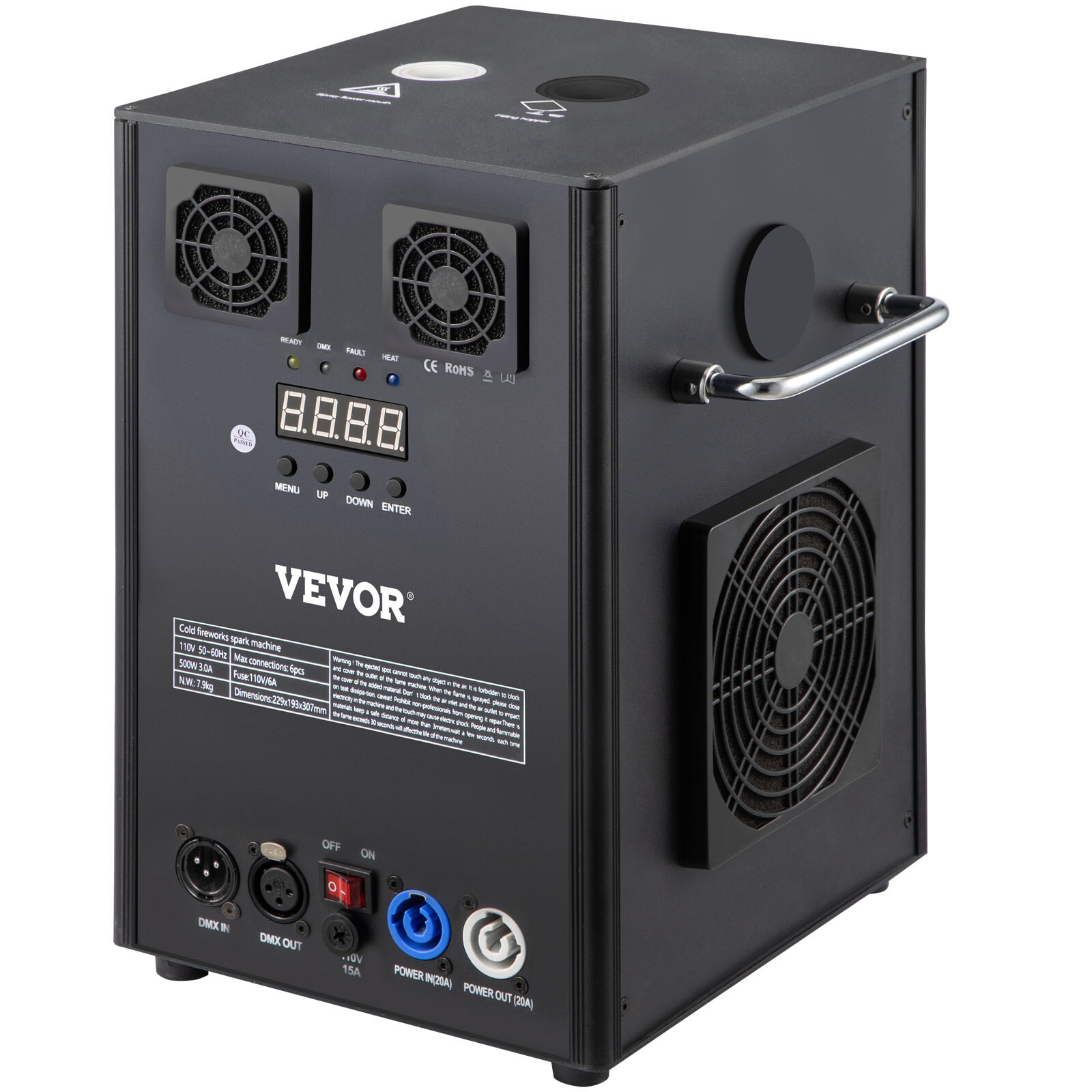 VEVOR Large Cold Spark Firework Machine 700W DMX Stage 6.6-9.8ft DJ Event Party