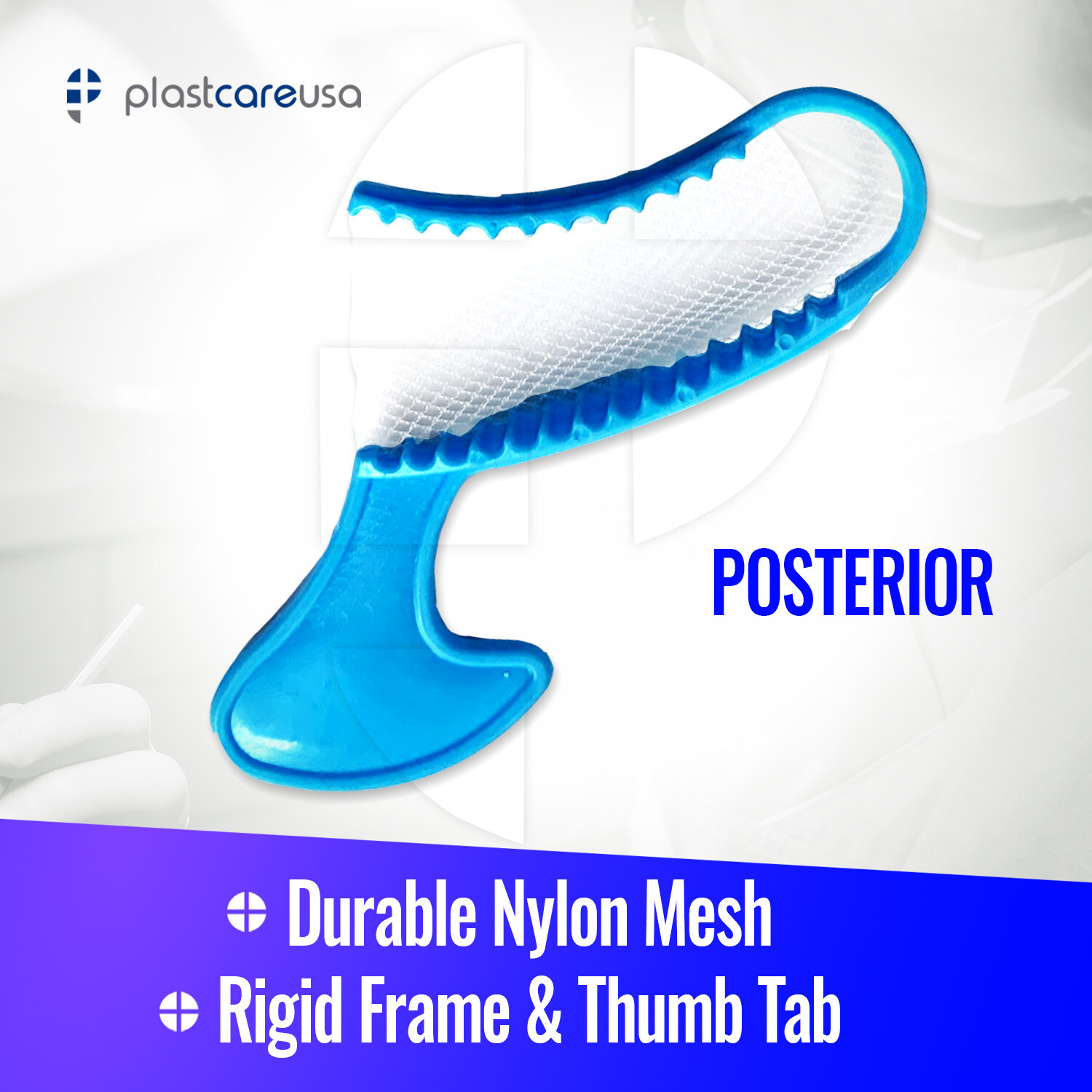 Dental Impression Bite Registration Triple Trays, Posterior, (Blue) (Box of 50)