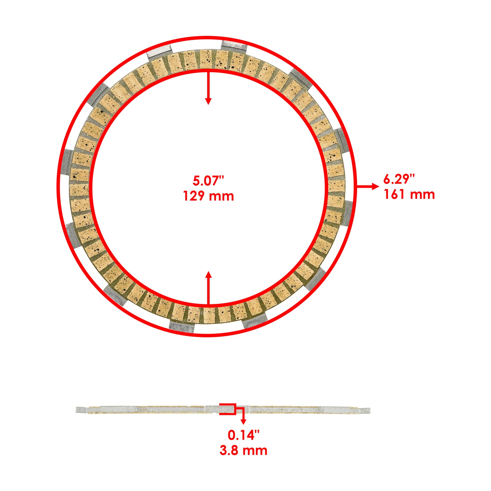 Clutch Plates Kit For Harley Davidson Electra Glide 1998-16 / 37932-98 37913-98