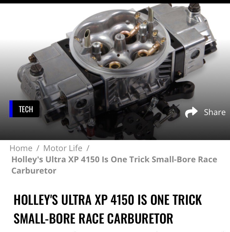 1/2” Blend 4500 Intake to 4150 Carburetor Adaptor Specific For Holley Ultra Xp