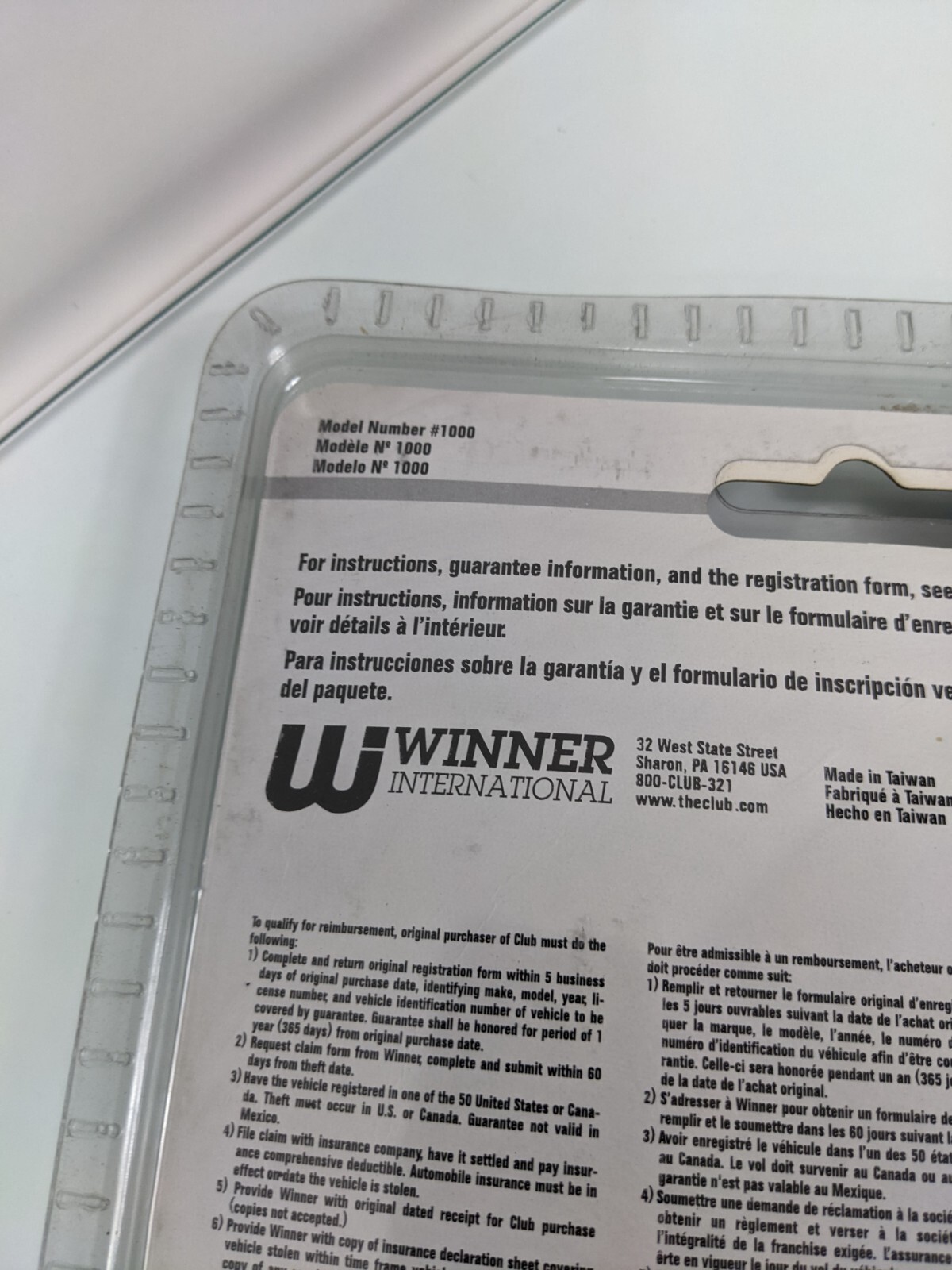 Vintage The "Original" Club Car Steering Wheel Lock - Model 1000 Red 2 Keys NOS