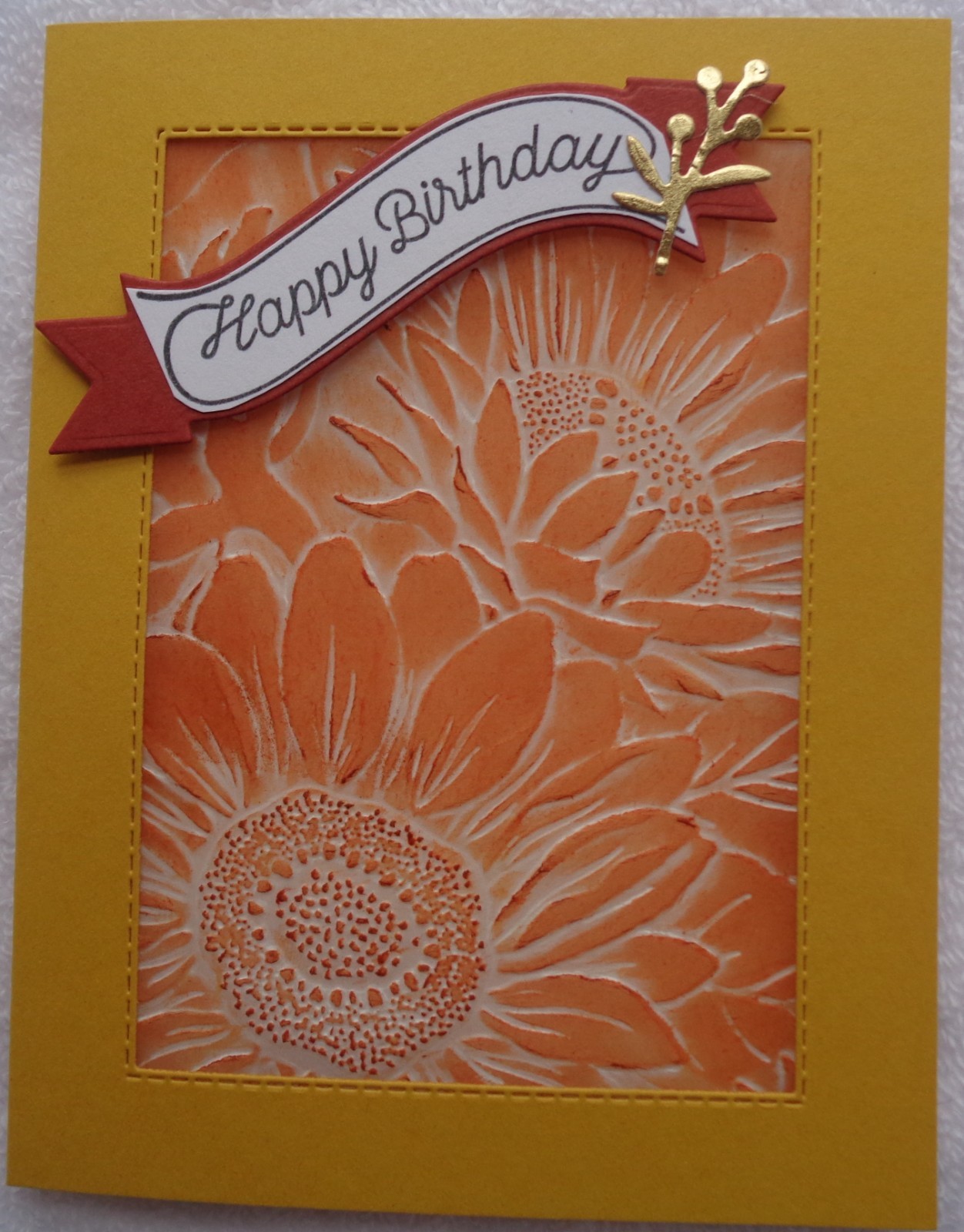 Stampin Up! Card Kit SUNFLOWER Unique Thinking of You & Birthday Vellum Emboss