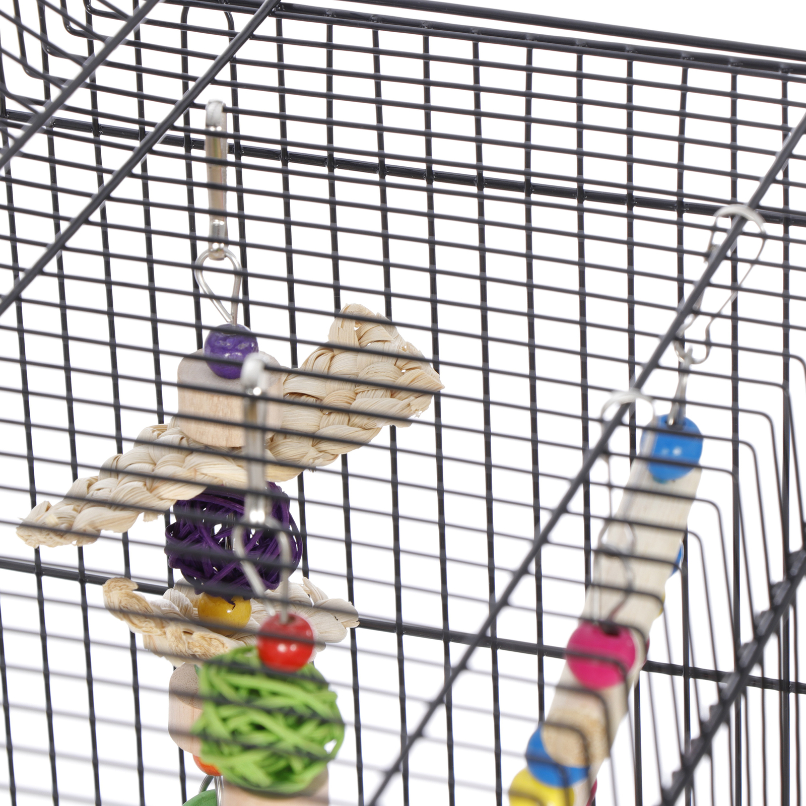 39-inch Roof Top Large Bird Cage Flight Parrot Cockatiel Parakeet Cage w/Toys