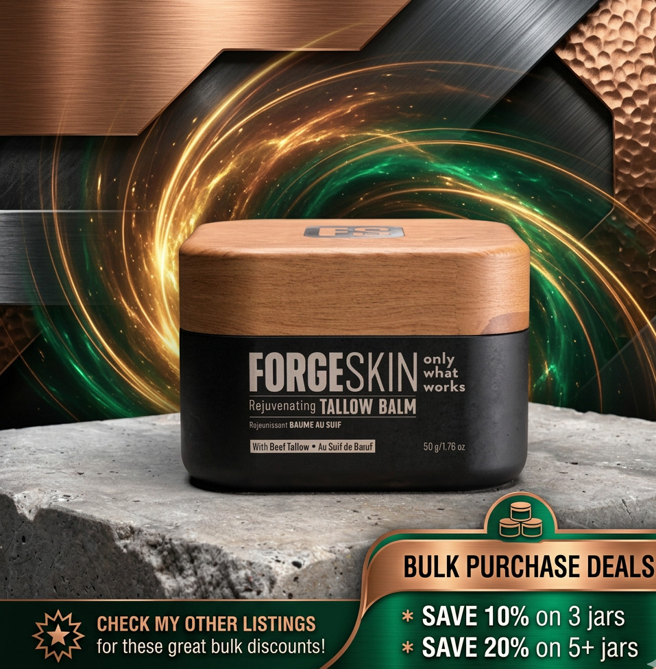 Forge Skin Beef Tallow Balm Anti-Aging Moisturizer & Hydrating Skin Cream 1.7oz