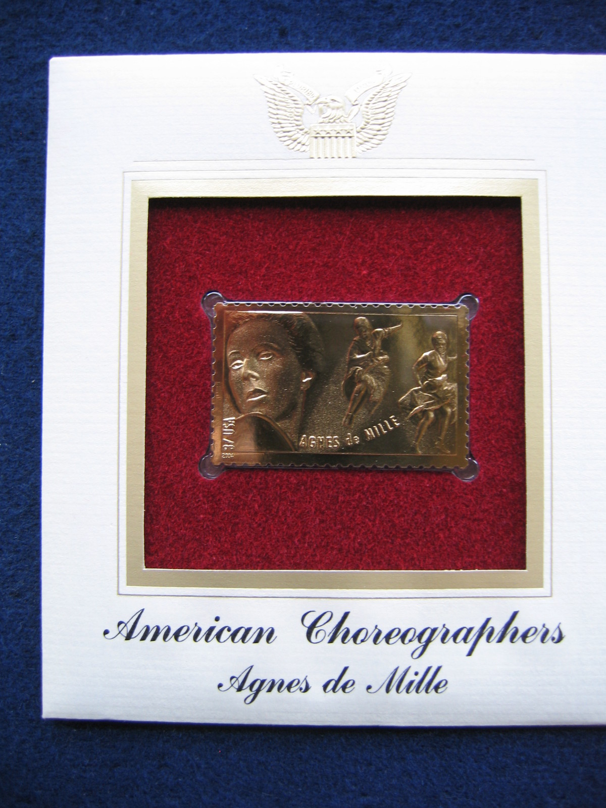 2004 Agnes De Mille American Choreographer Gold GOLDEN Cover Replica Stamp