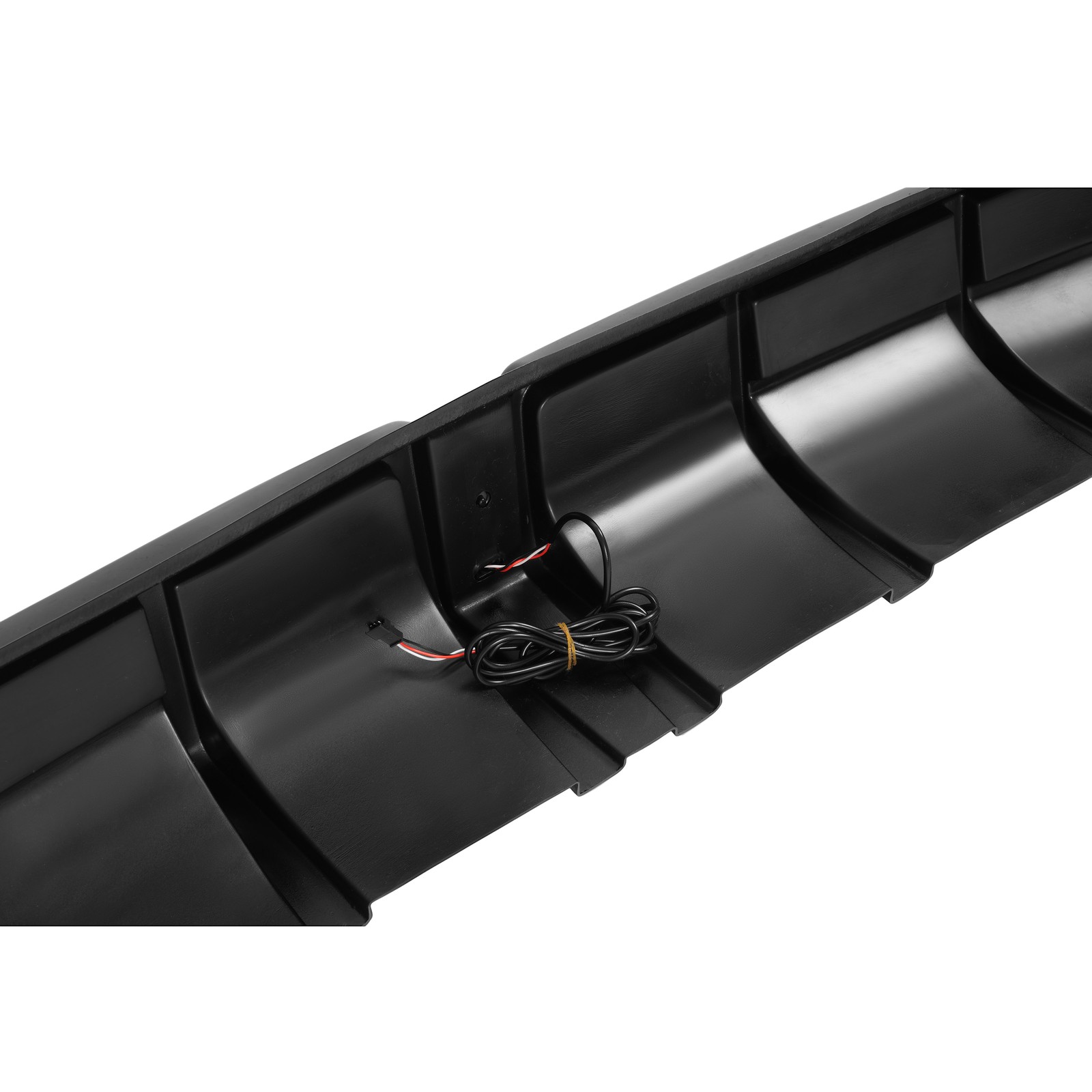 Rear Diffuser w/LED Light + Corner Spats Gloss Black For 2022-2026 Honda Civic