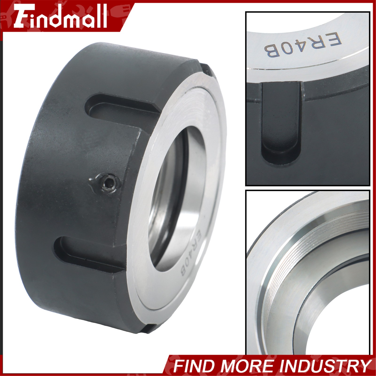 Findmall Precision ER40 Ball Bearing Collet Nut for CNC Tool Holder