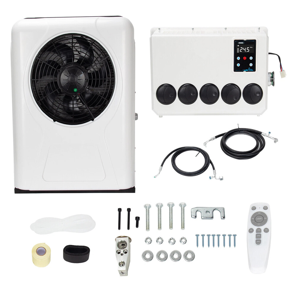 12000BTU 12V Truck Cab Air Conditioner Split AC for Semi Trucks Bus RV Caravan