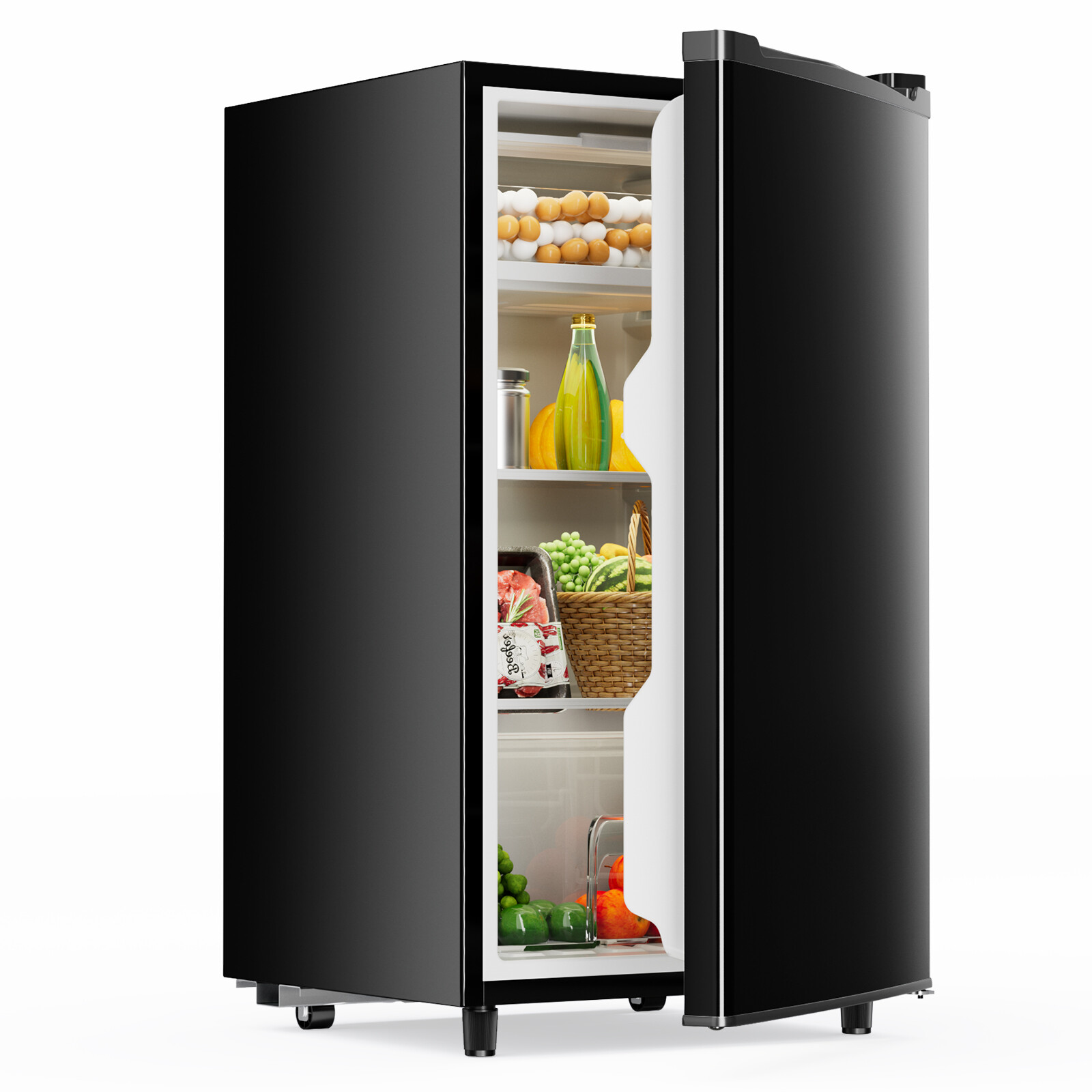 Mini Fridge with Freezer 3.2 Cu.Ft Refrigerator Low Noise Adjustable Thermostat