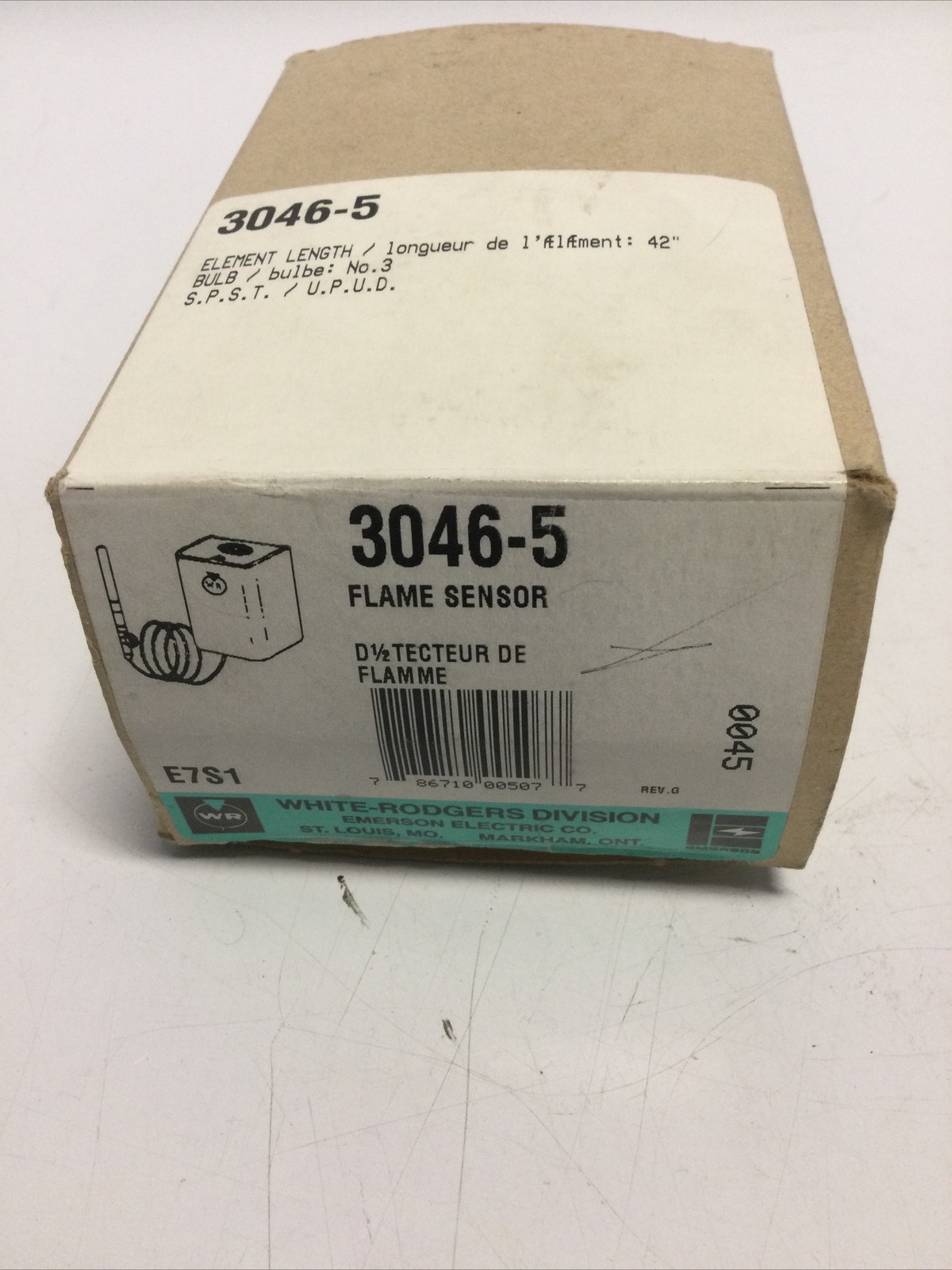 NEW, WHITE RODGERS, 3046-5, AUTOMATIC PILOT FLAME SENSOR, 42”. (1H-2)