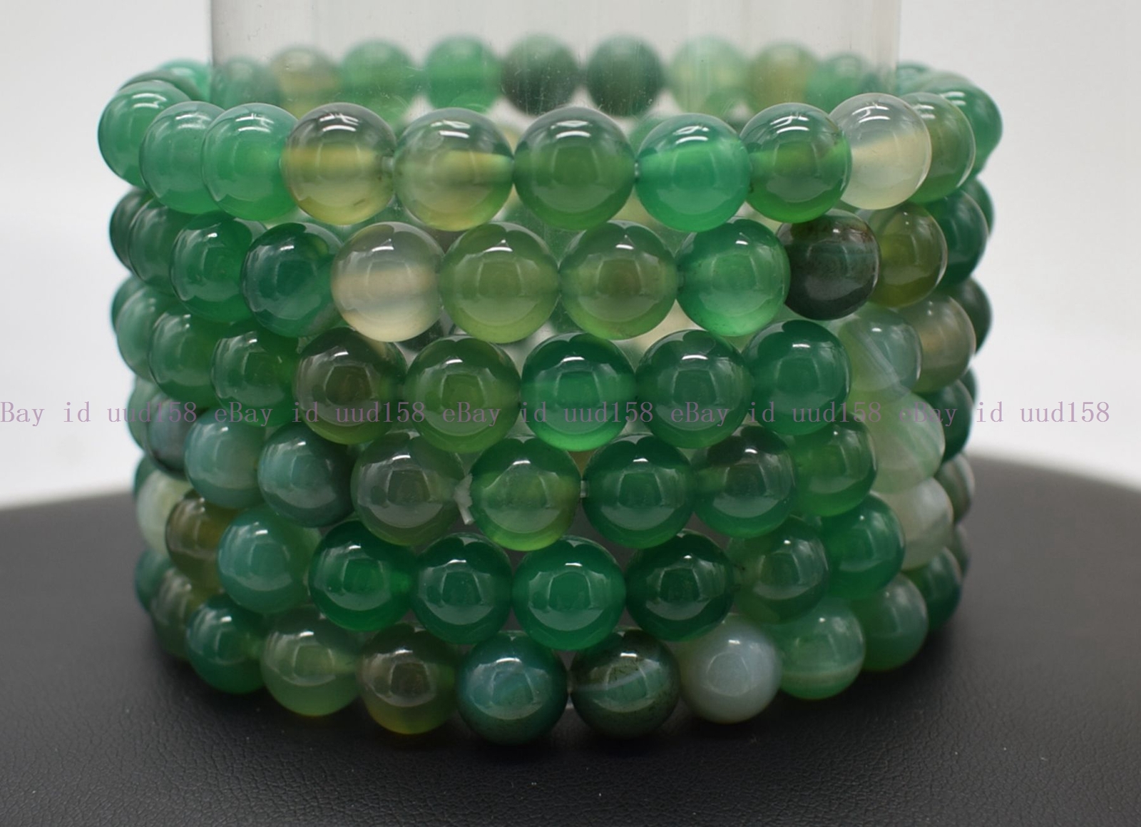 Wholesale Lots 6 Pcs 6/8/10/12mm Natural Gemstone Crystal Stretch Bracelet 7.5”