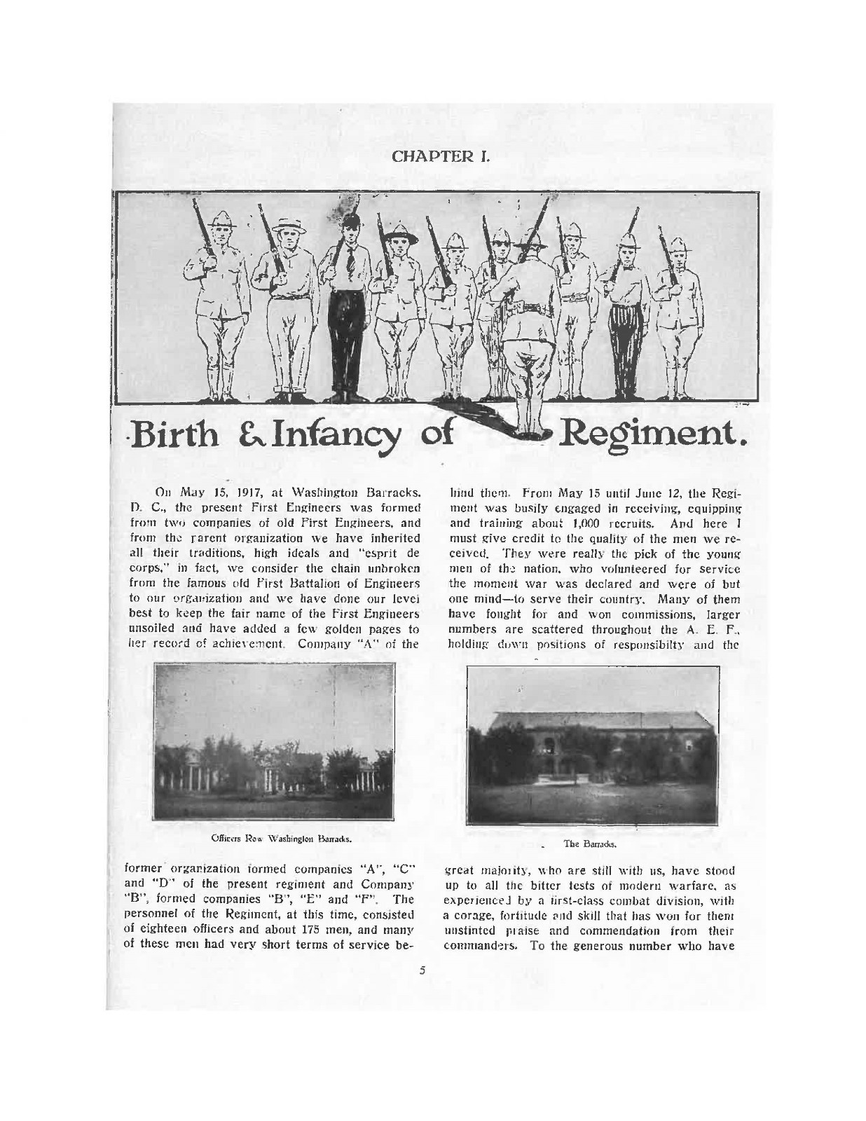 WW I US Army 1st Engineer Regiment 1st Division Big Red One Roster Awards Book