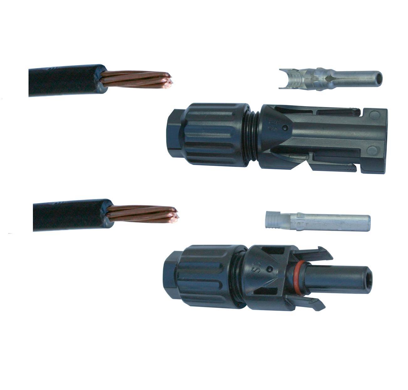 10 AWG and 12 AWG Solar Panel Extension Cable Wire Connectors PV