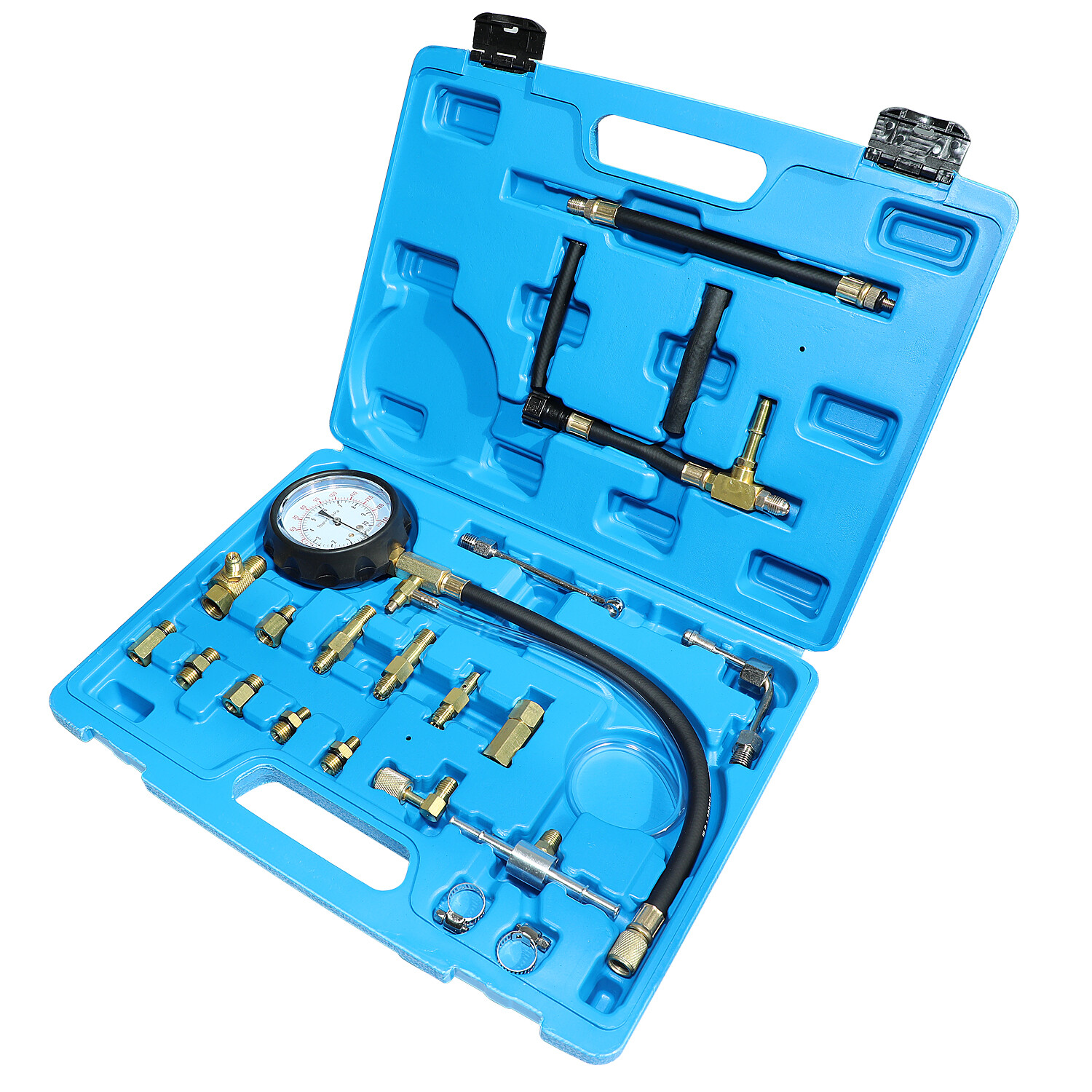 0-140 PSI Fuel Injection Pump Injector Tester Test Pressure Gauge Gasoline Cars