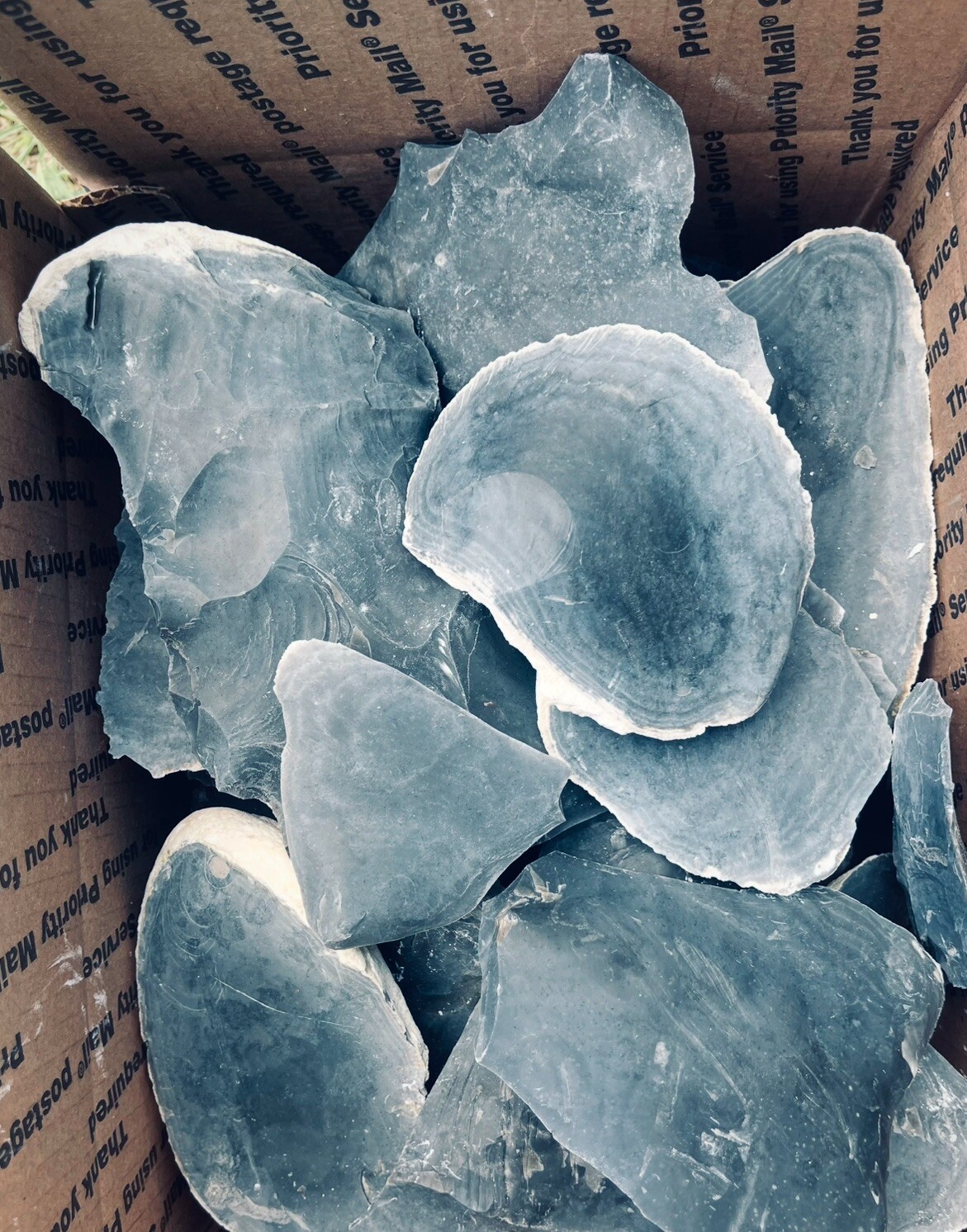 6 Lbs Of High Grade Heat Treated Blue/black Georgetown Big Spalls Flint Knapping