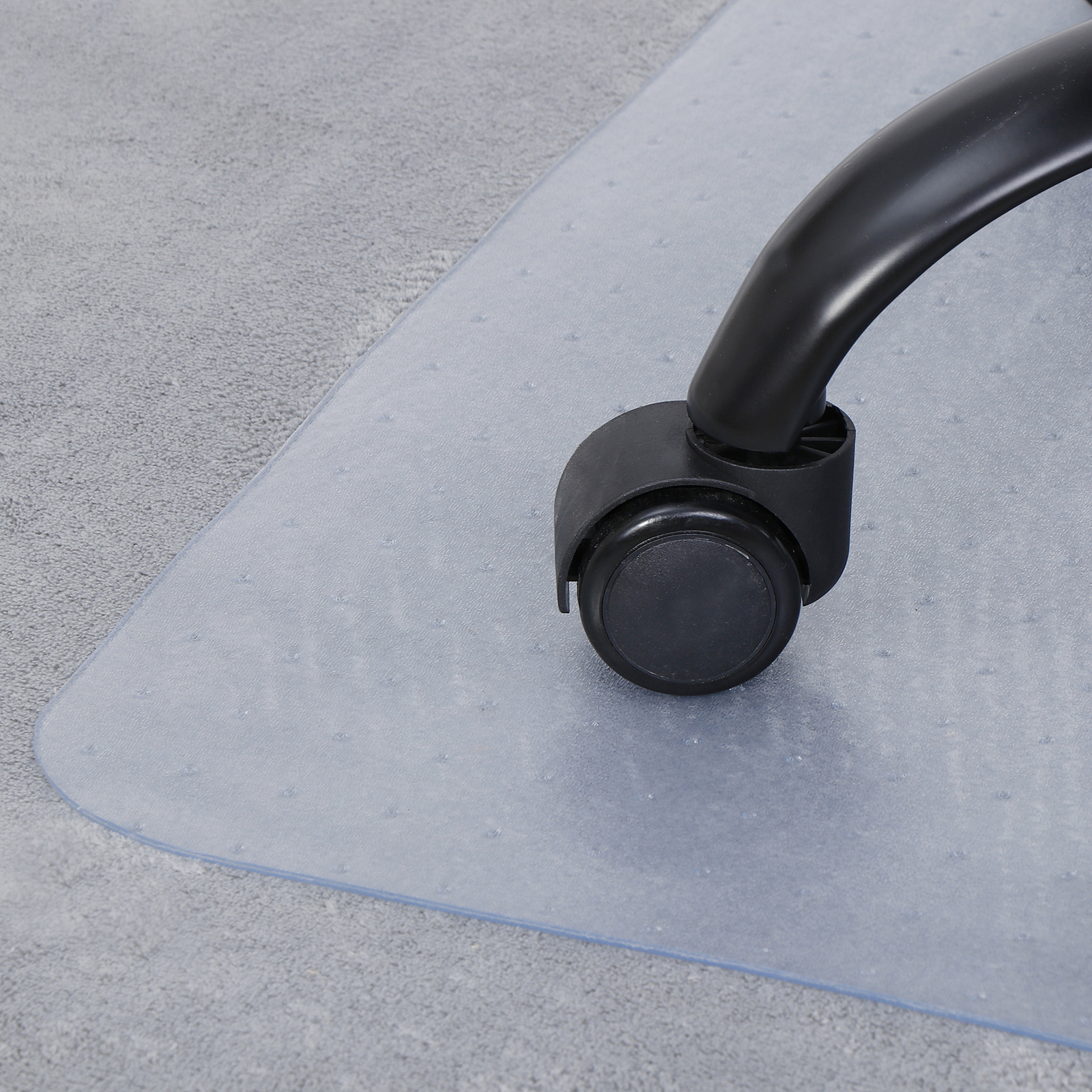 60" PVC Chair Floor Mat Non-slip Texture Desk Solid Floor Protector Carpet