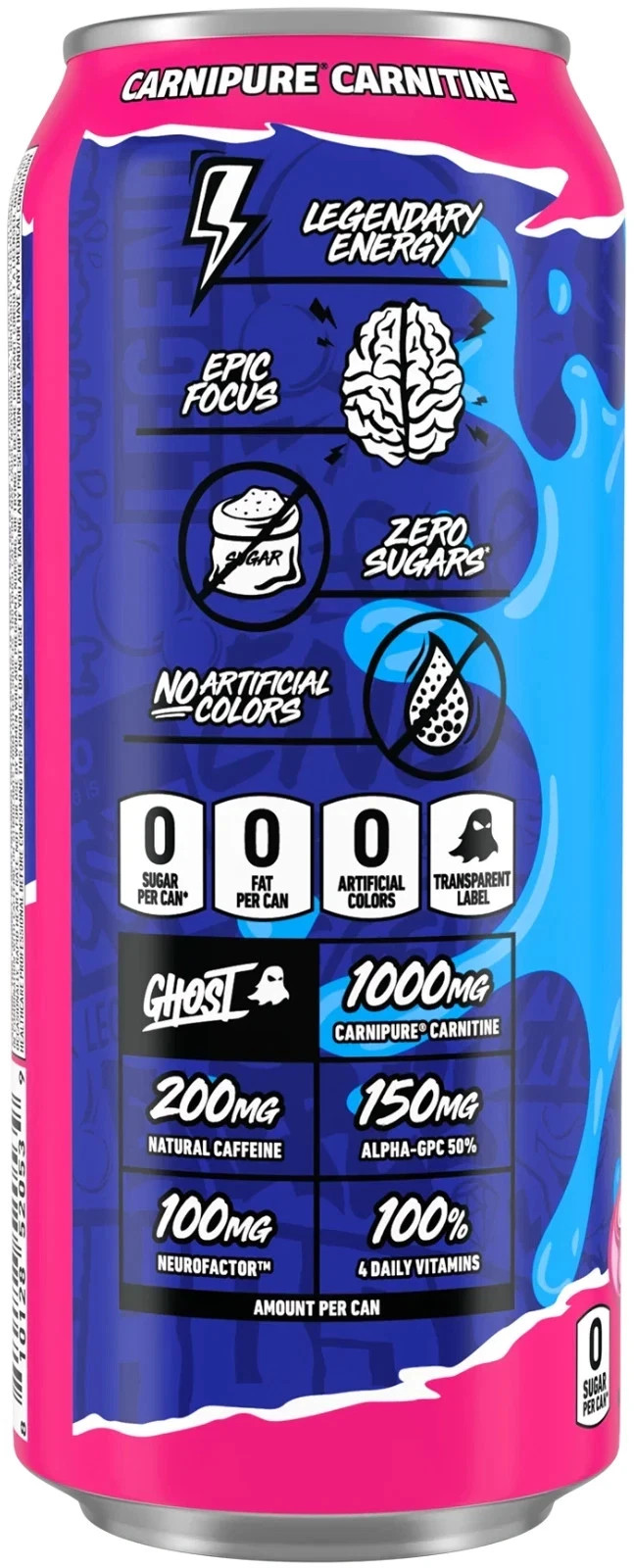 Limited Ghost Energy Drink Cotton Candy Bubblicious 12pack 16oz