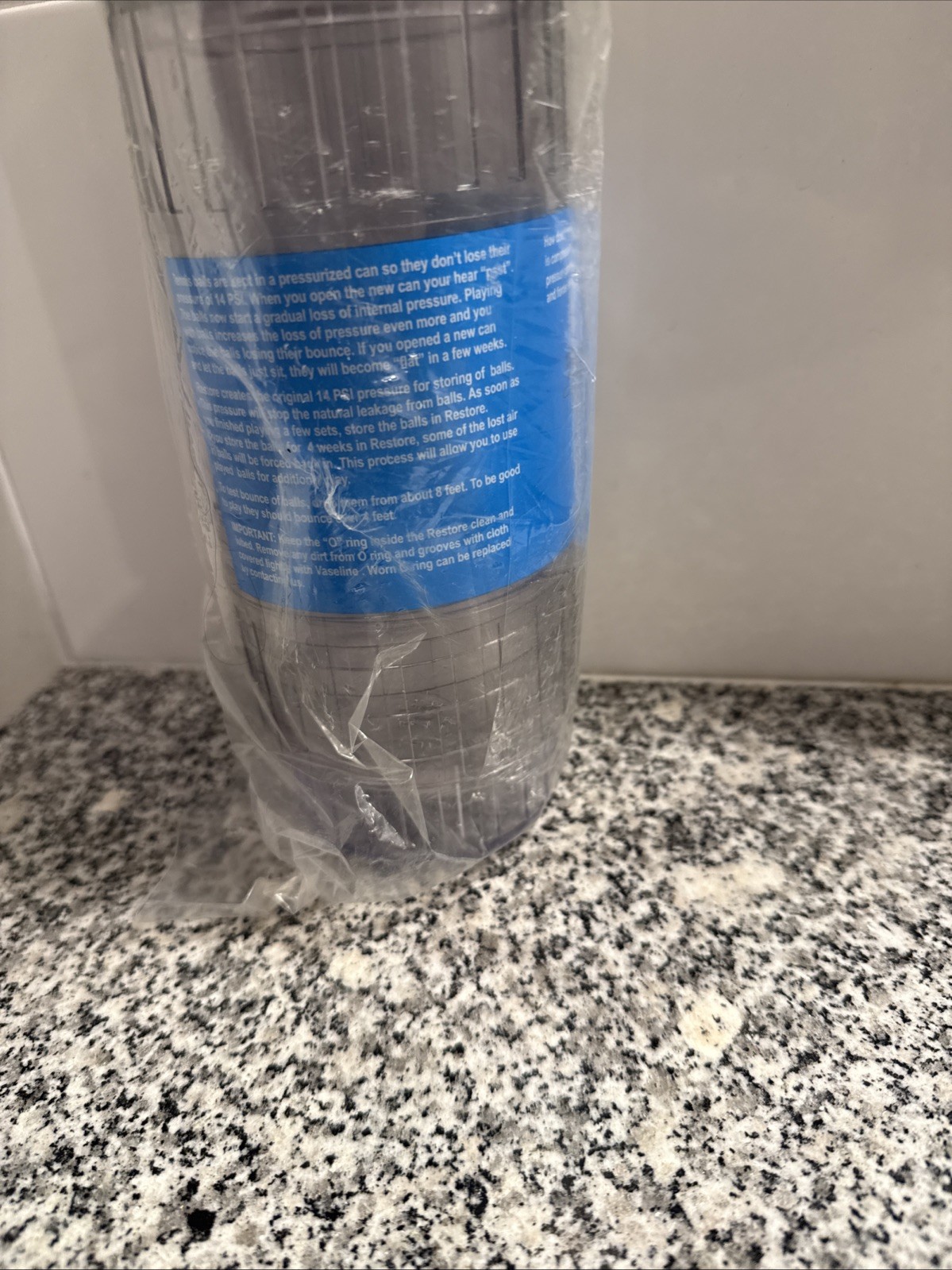 Tourna Restore Tennis Ball Pressurizer - Extends Tennis Ball Bounce New Sealed