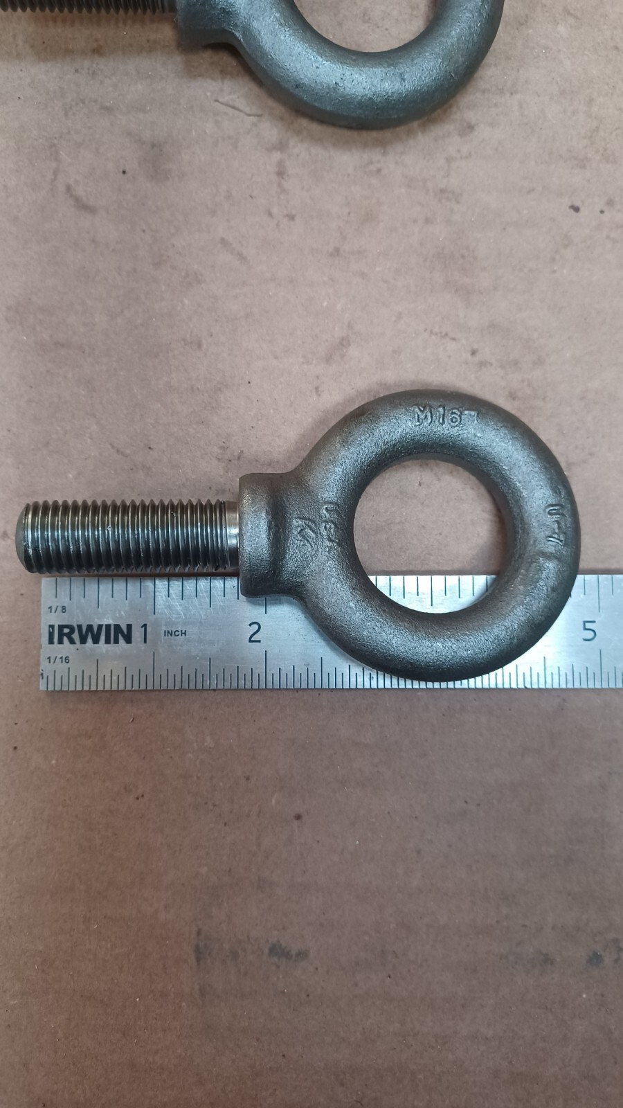 M16 x 2 Metric Eyebolt w/Shoulder, 44 mm Thread Length, eye diameter  35mm