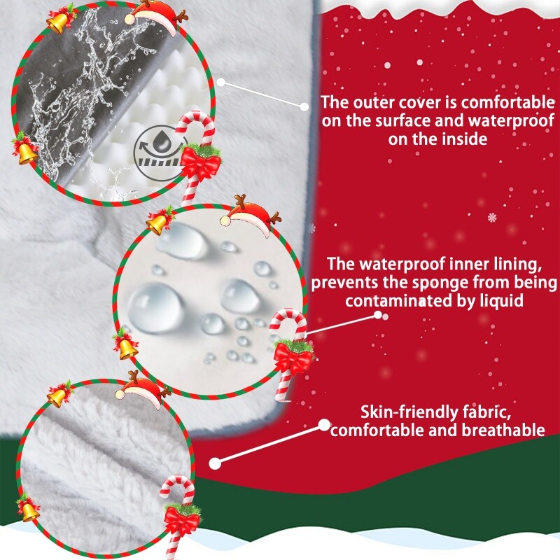 Orthopedic Medium Dog Bed 3 Side Bolster Pet Sofa Pet Dod Cushion 30x25 inch