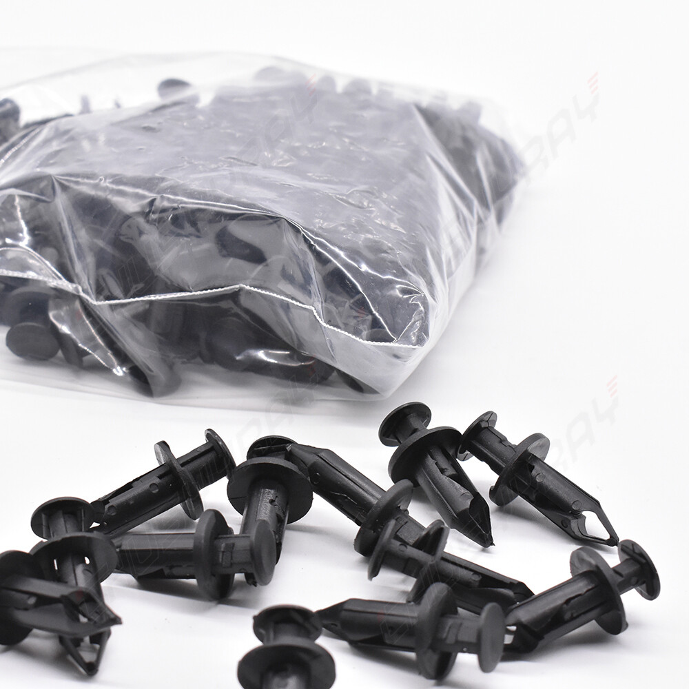 100x 8mm Fender Clips Body Rivets Push Pin for ATV HONDA TRX300EX 450R Rancher