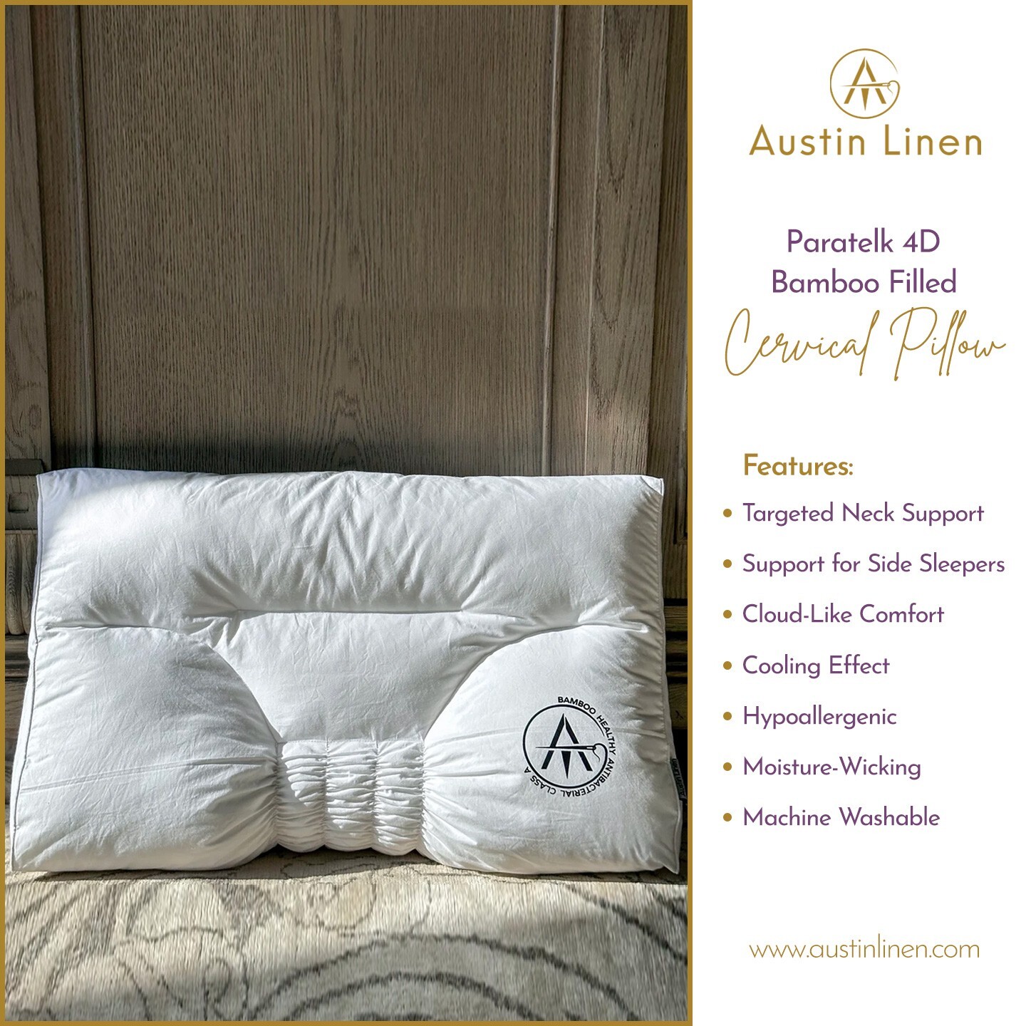 Paratelk 4D Bamboo Filled Cervical Pillow