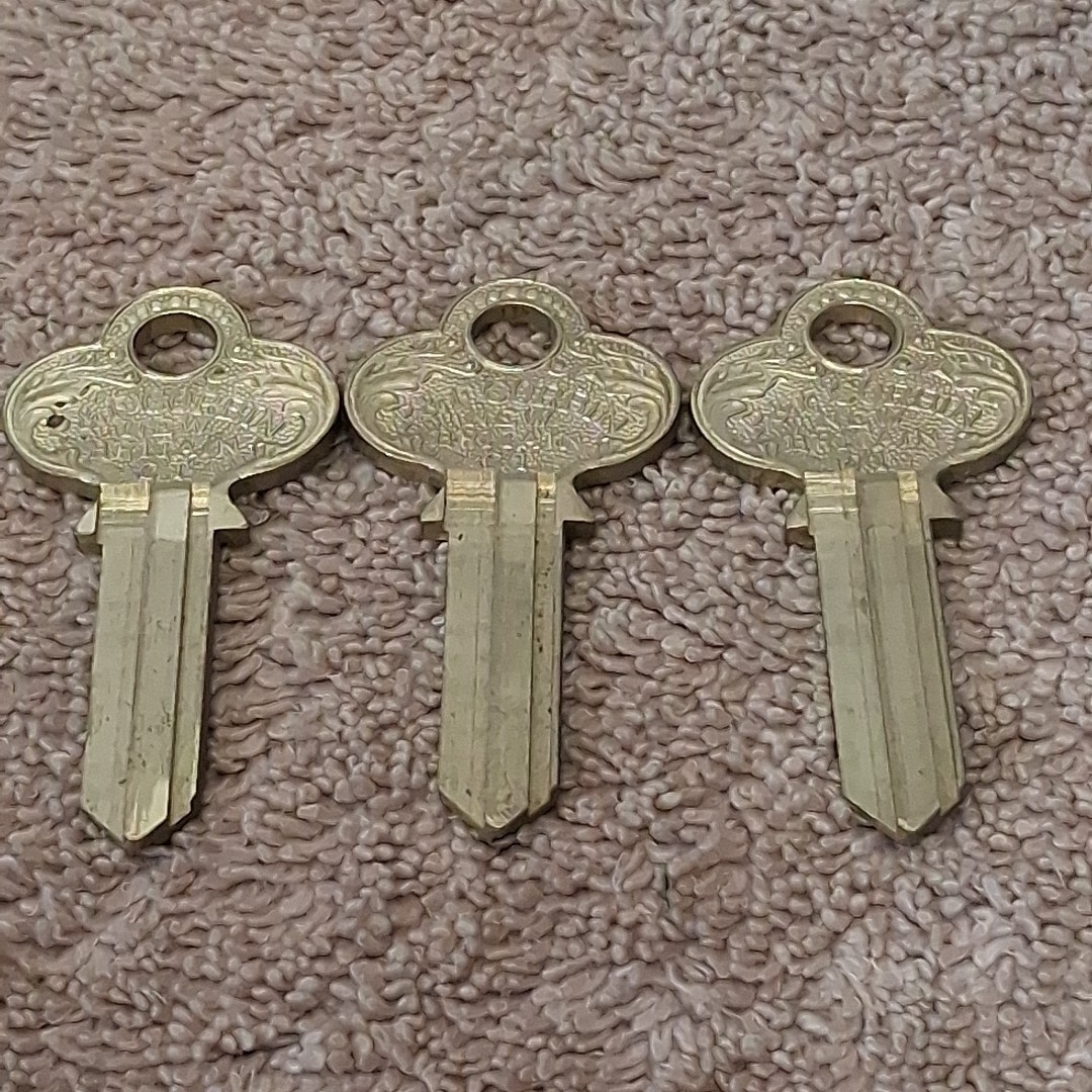 Vintage Corbin Ornate New Britain CT. USA Key Blanks Lot Of 3 NOS Locksmith