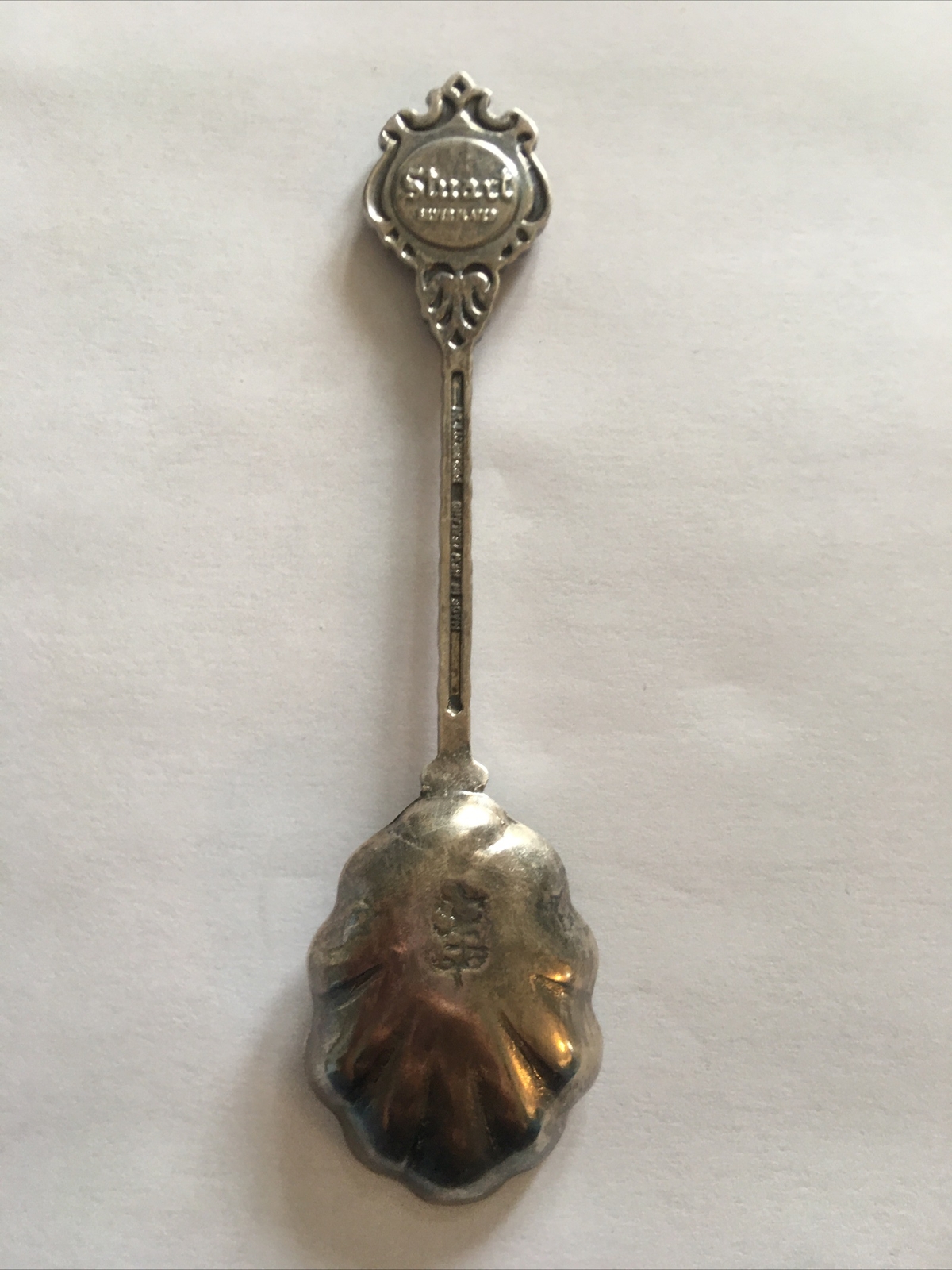 Vintage Souvenir Spoon US Collectible Ohio Cardinal Red Carnation