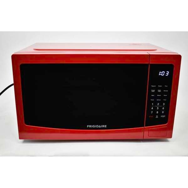 Frigidaire 0.9 Cu Ft Red Countertop Microwave Oven Compact & Powerful Microwave