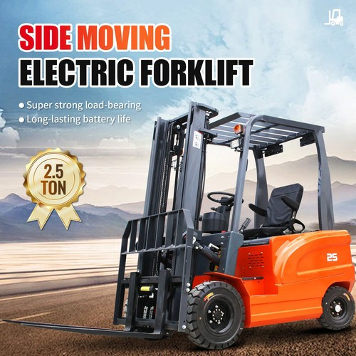 Electric Forklift 2.5Ton 5500lbs W/60V 70Ah Charger Side Shift Solid FREE SHIP