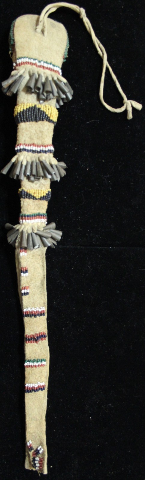 Vintage Beaded Apache Awl Case with Cones