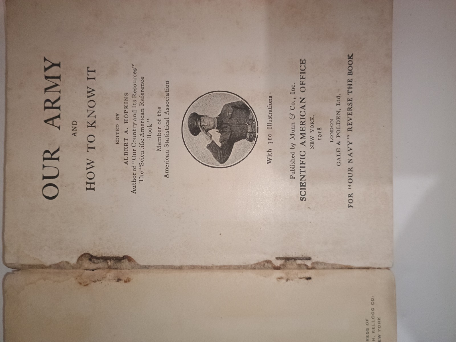 Vintage 1918 WWI Our Army Our Navy & How To Know It. Antique War Book