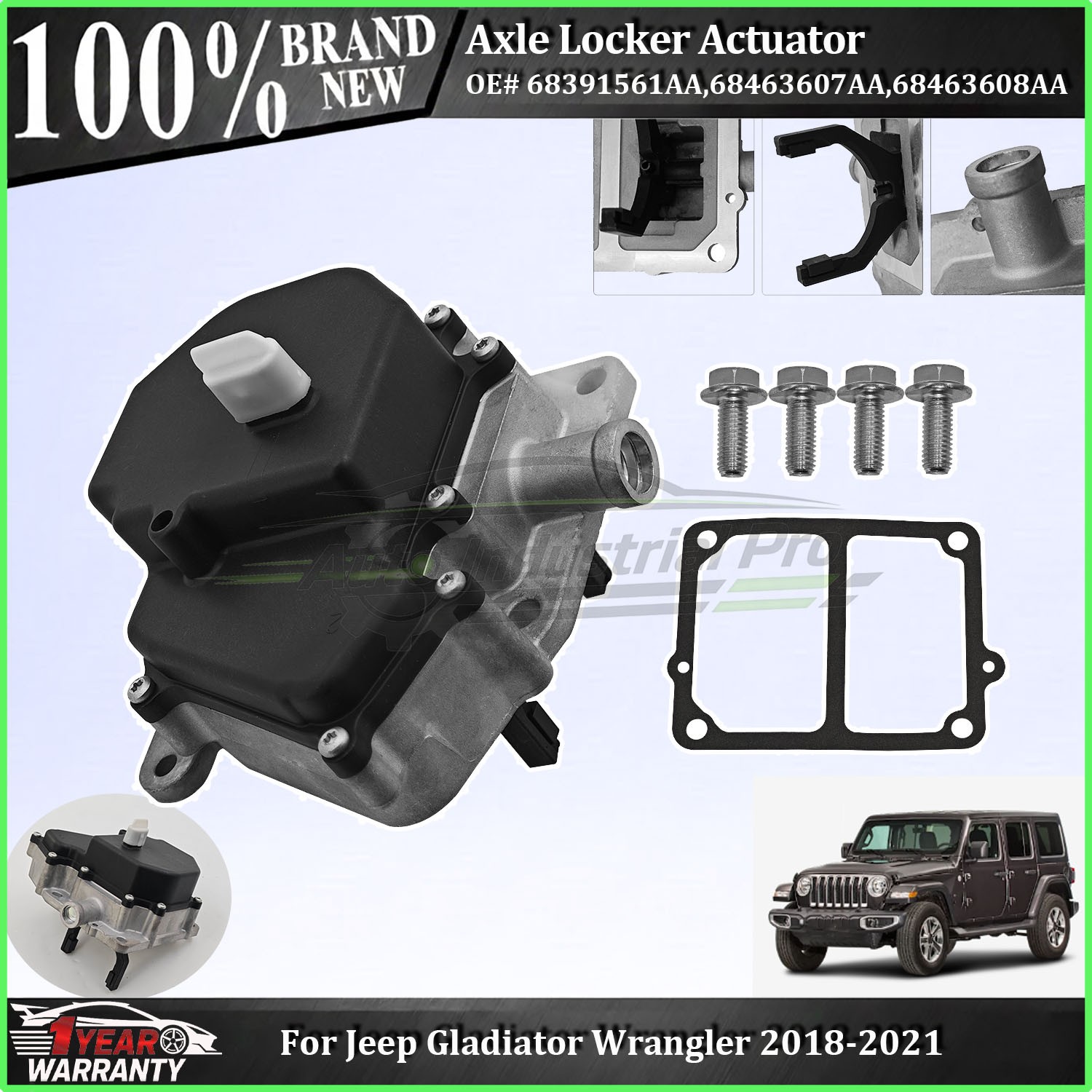 Axle Locker Actuator For Jeep Gladiator Wrangler 2018-2021 68391561AA 68463607AA