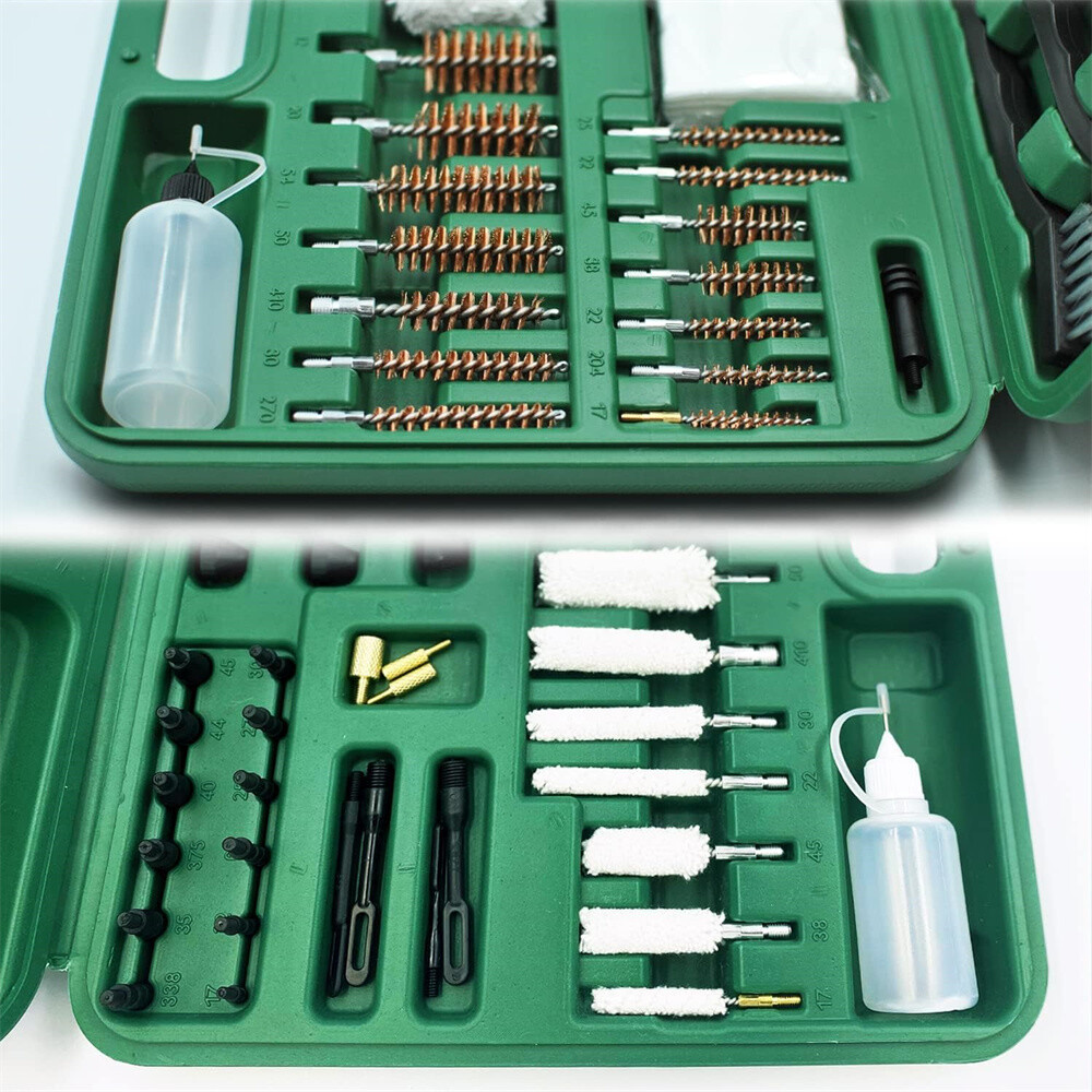 163pcs Gun Cleaning Kit Universal Rifle Pistol Shotgun Handgun Firearm with Case