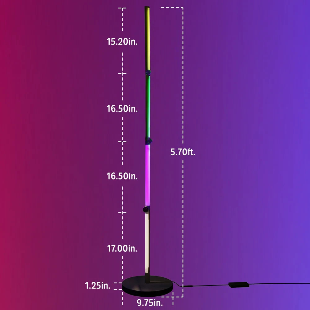 Enbrighten Vibe Wi-Fi Spectrum RGBWIC Adjustable Accent Lamp w/ Music Sync NEW