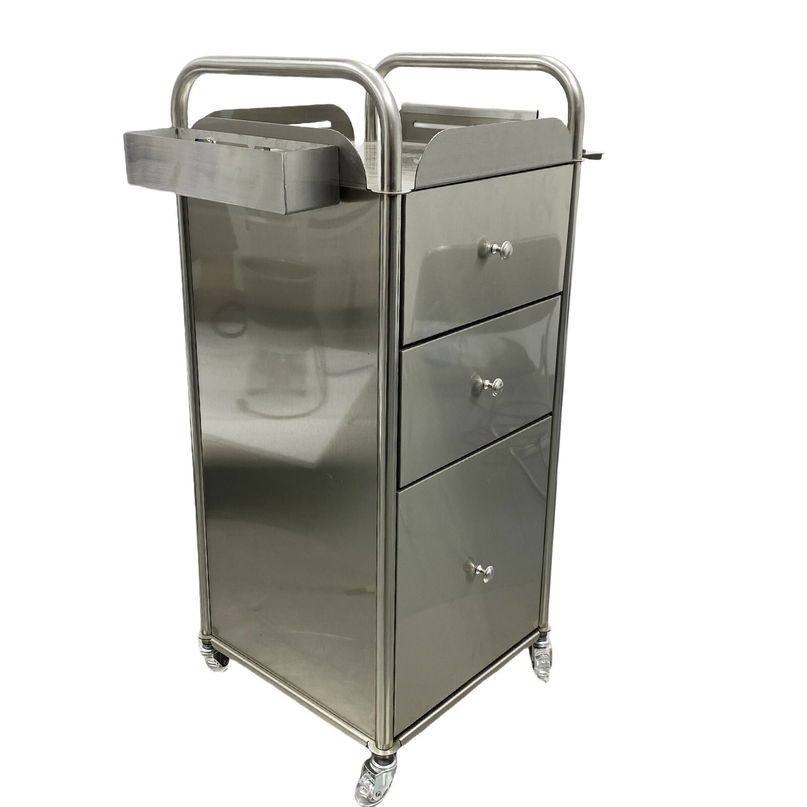 Mobile Cabinet Multi-functional Beauty Salon Hairdressing Cart 3 Drawers