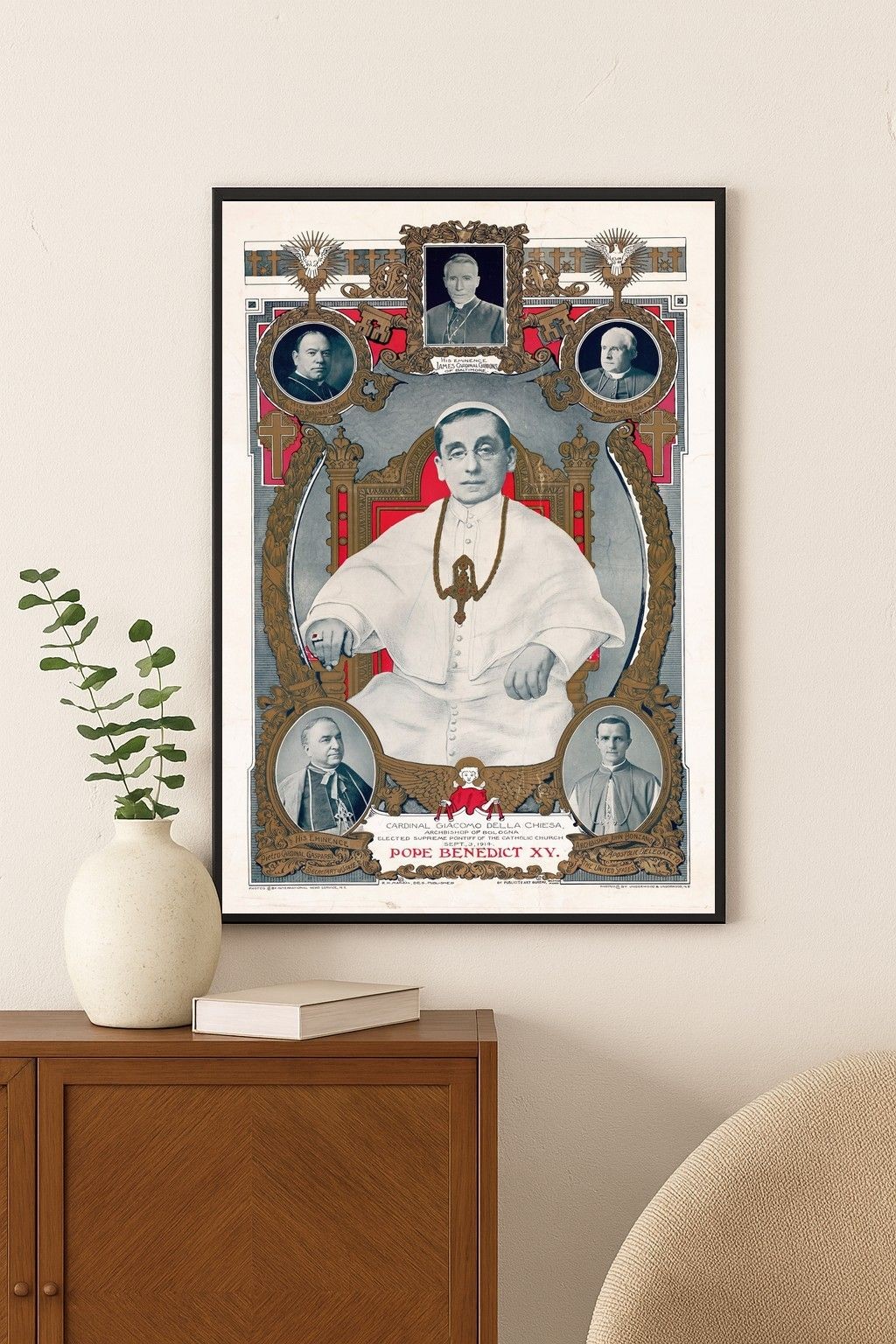 🗞️ Pope Benedict XV Vintage Decor Poster - 24x36” - 200GSM Paper🗞️ - Hi-Res💎