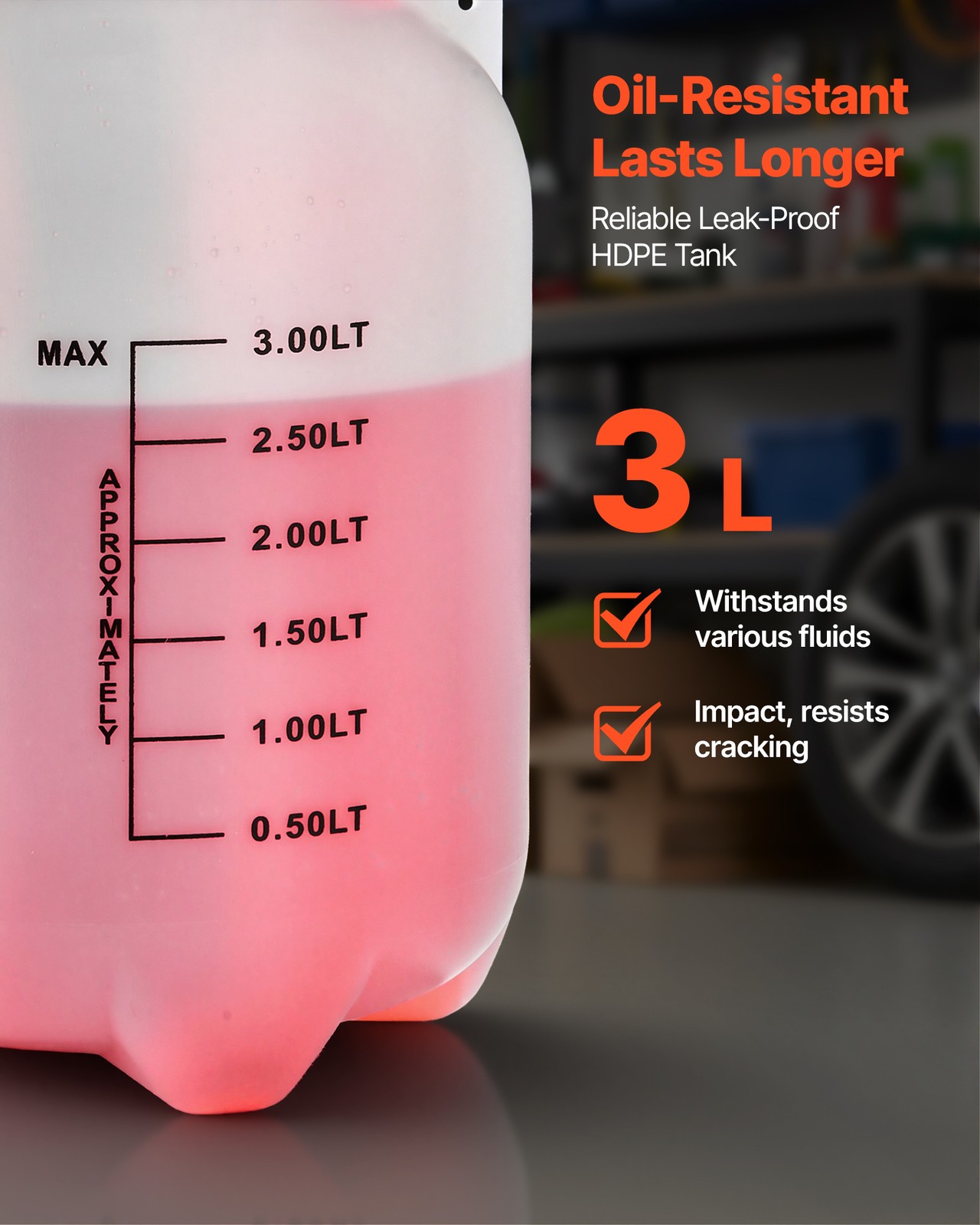 VEVOR Transmission Fluid Pump 0.79 Gal Manual Fluid Transfer Pump with PTFE Tape