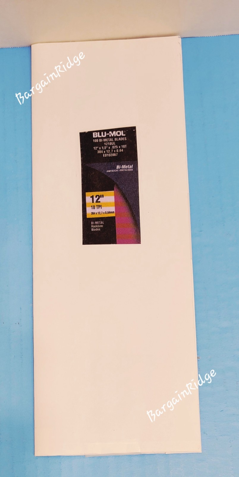 10 PK BLU-MOL HACKSAW BLADES 12" x1/2"x.025x18T Bi Metal Austrian Steel #1218UL