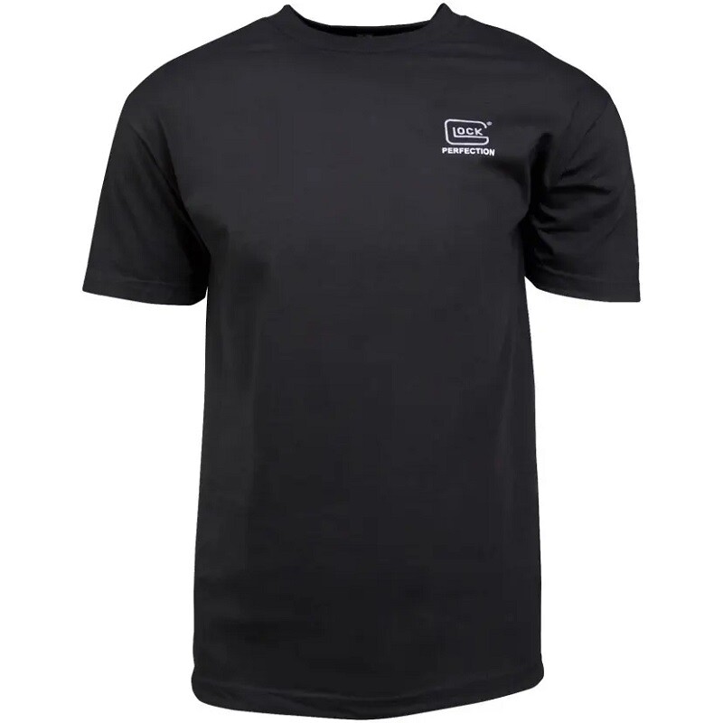 Glock AA1100 Men's Perfection Tee Short Sleeve T-Shirt, Black, 100% Cotton