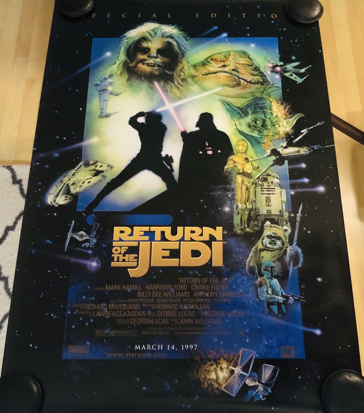 STAR WARS RETURN OF THE JEDI Special Edition Original 27x40 Movie Poster VADER